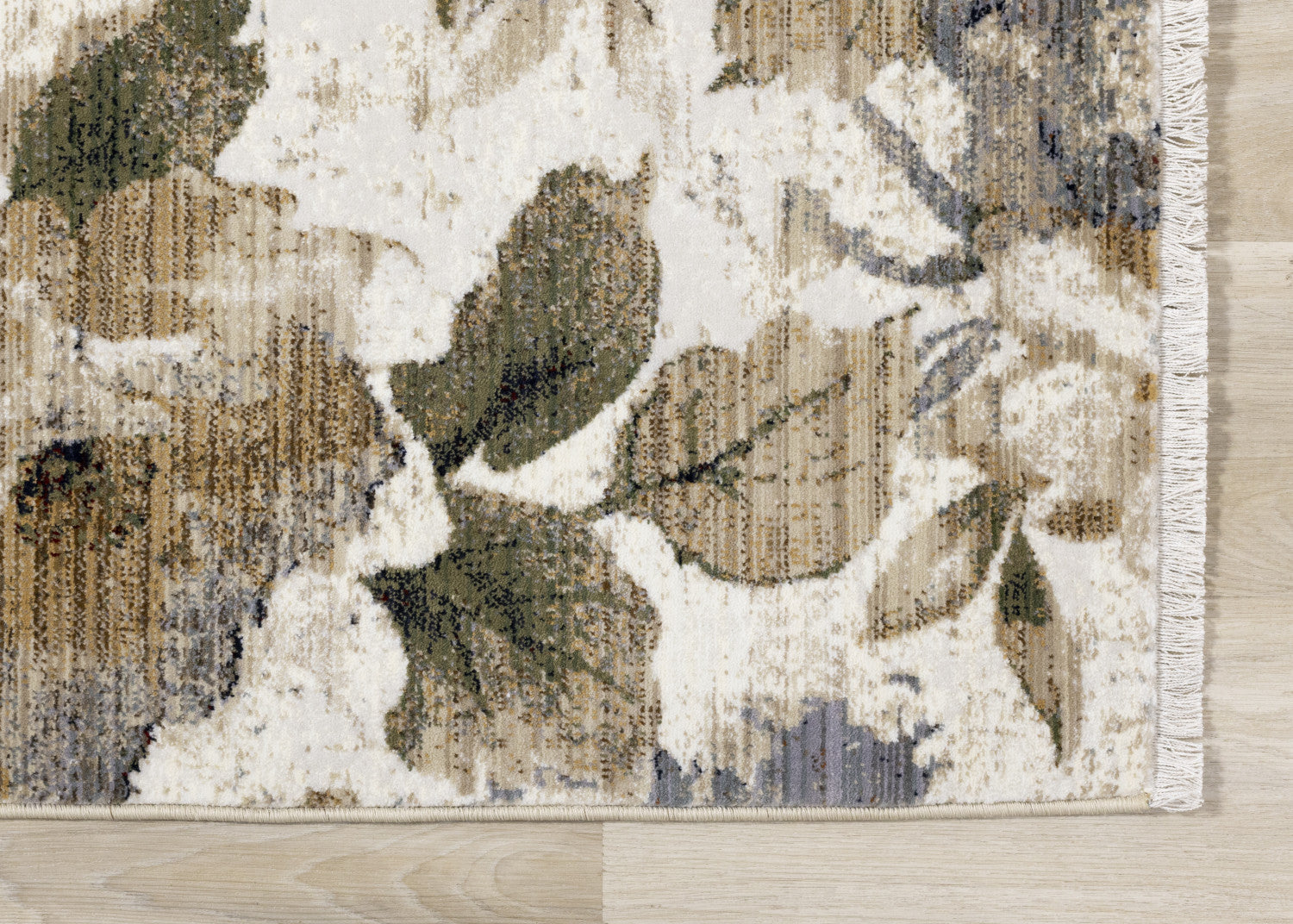 Sterling Contemporary Floral Area Rug - 5' X 8' - Cream/Green/Rust