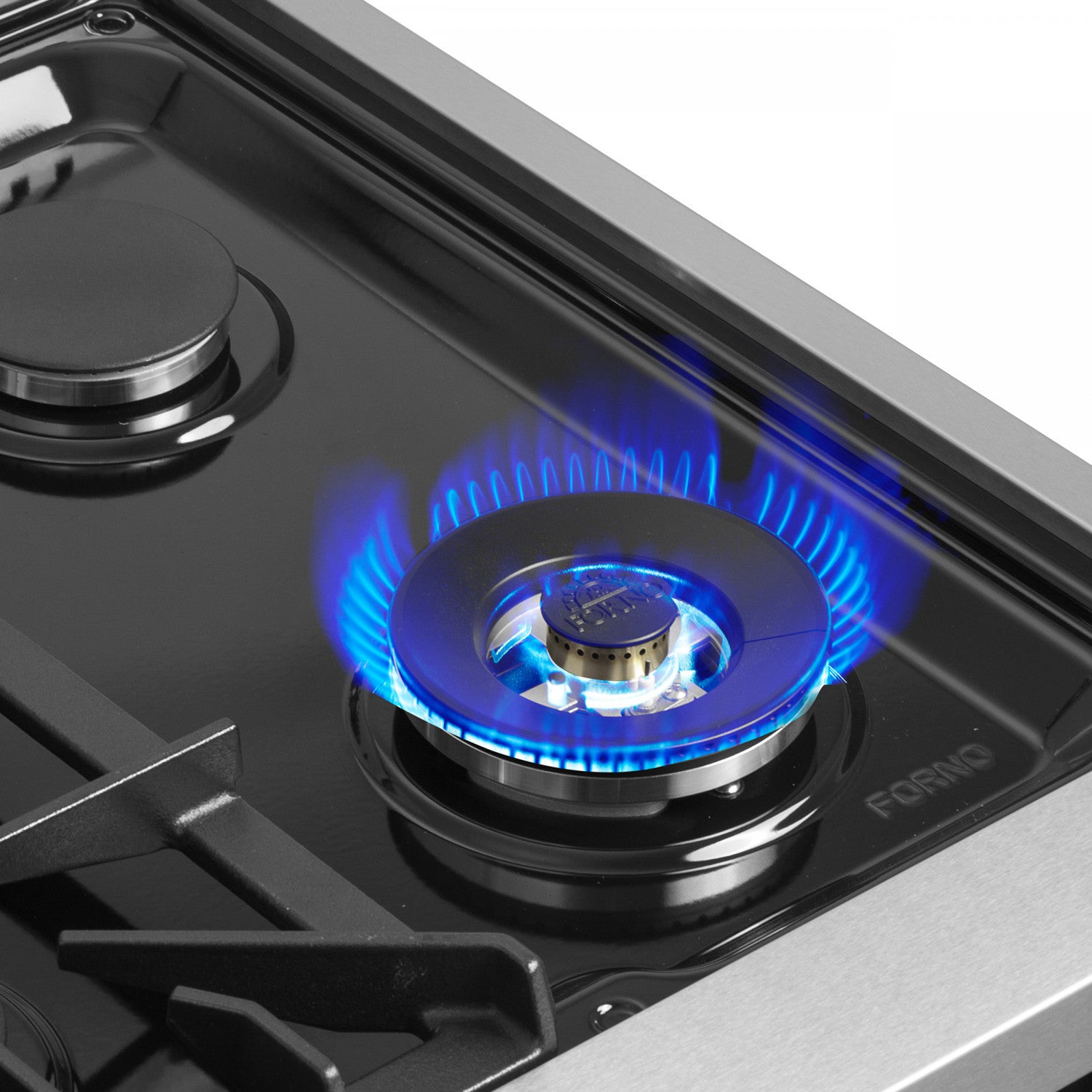 Forno Galiano 36" White French Door Dual Fuel Range with True Convection (5.36 Cu. Ft.) - FFSGS6356-36WHT