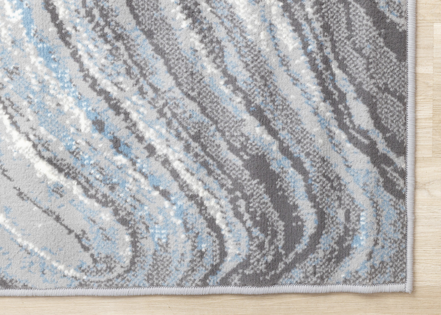 Functional Modern Area Rug - 5' X 8' - Blue/Grey