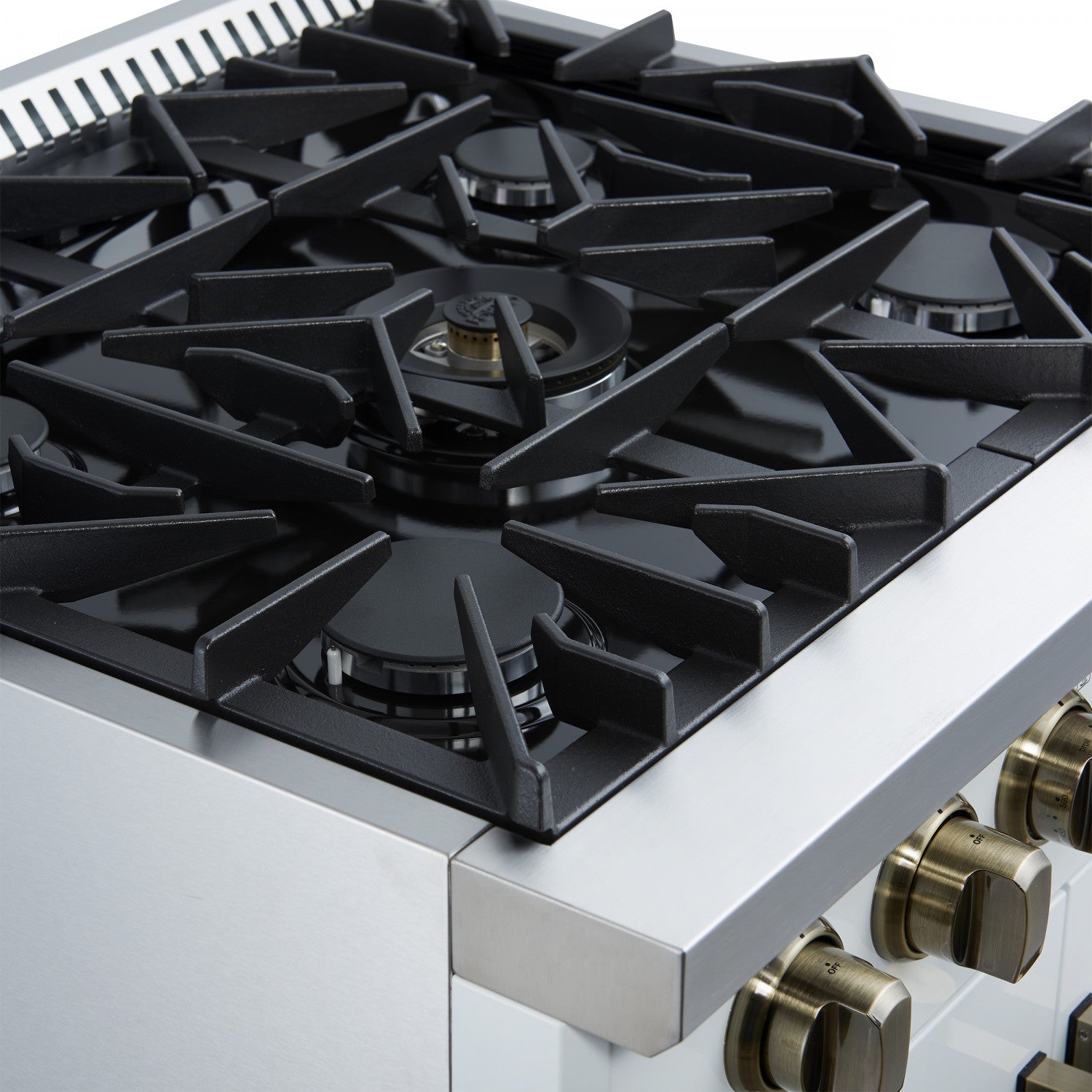 Forno Galiano 30" White French Door Freestanding Gas Range (4.32 Cu. Ft.) - FFSGS6444-30WHT