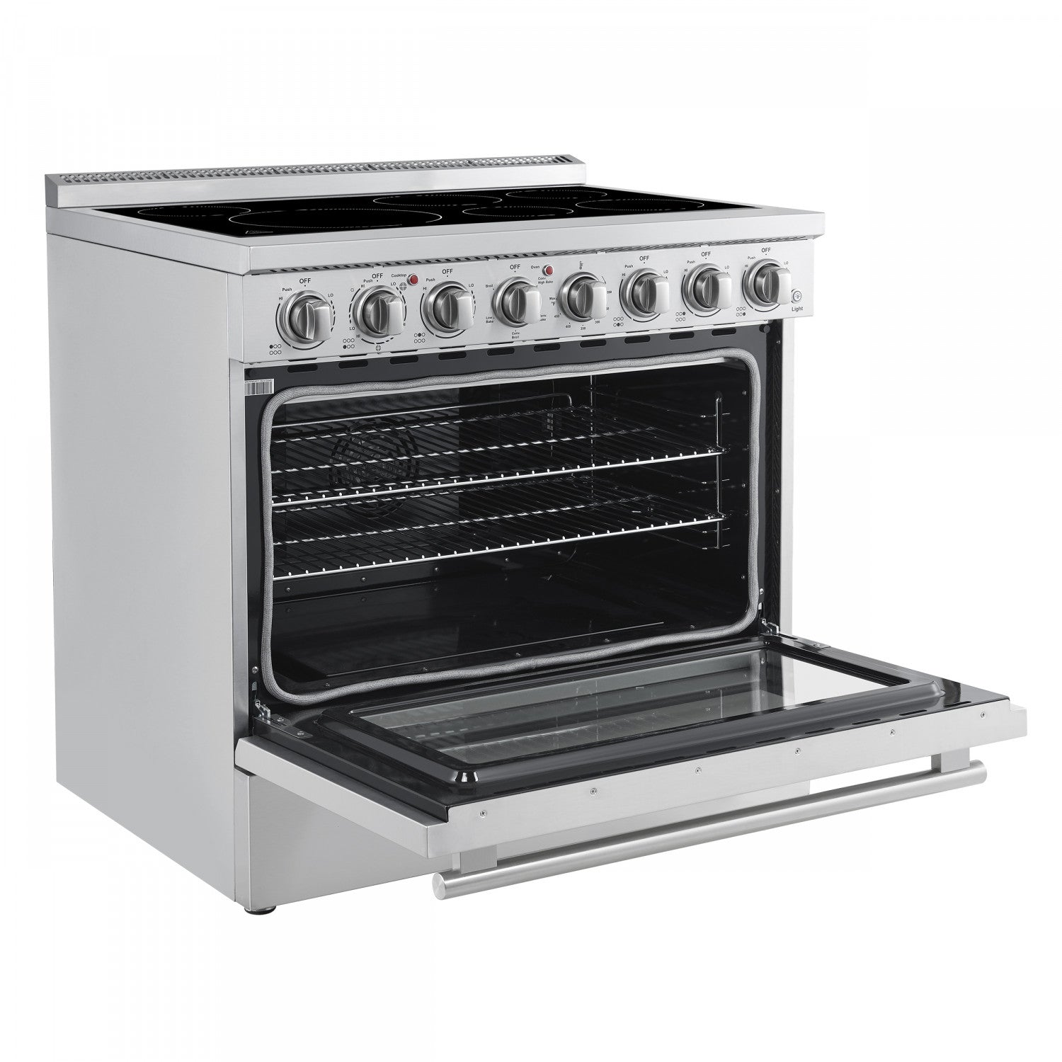 Forno Paolo 36" Stainless Steel Freestanding Electric Range with True Convection (5.44 Cu. Ft.) - FFSEL6011-36