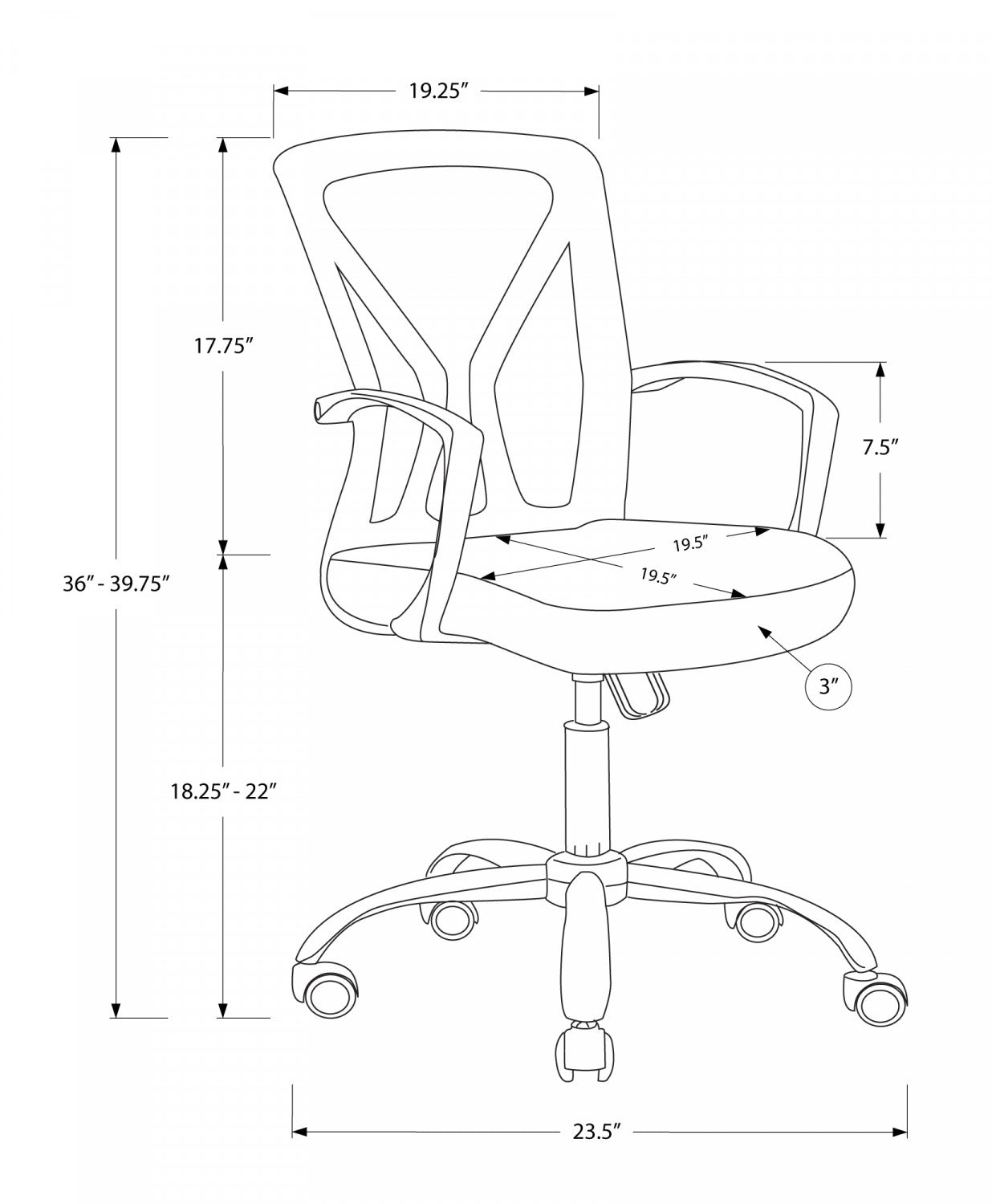 Sivra Office Chair - Black