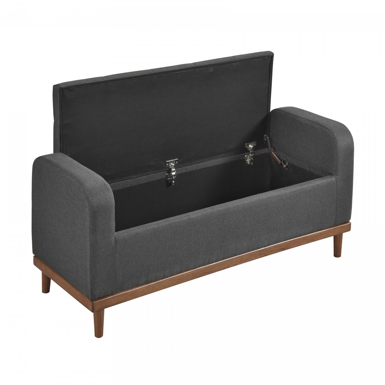 Elayne Ottoman Bench - Dark Grey