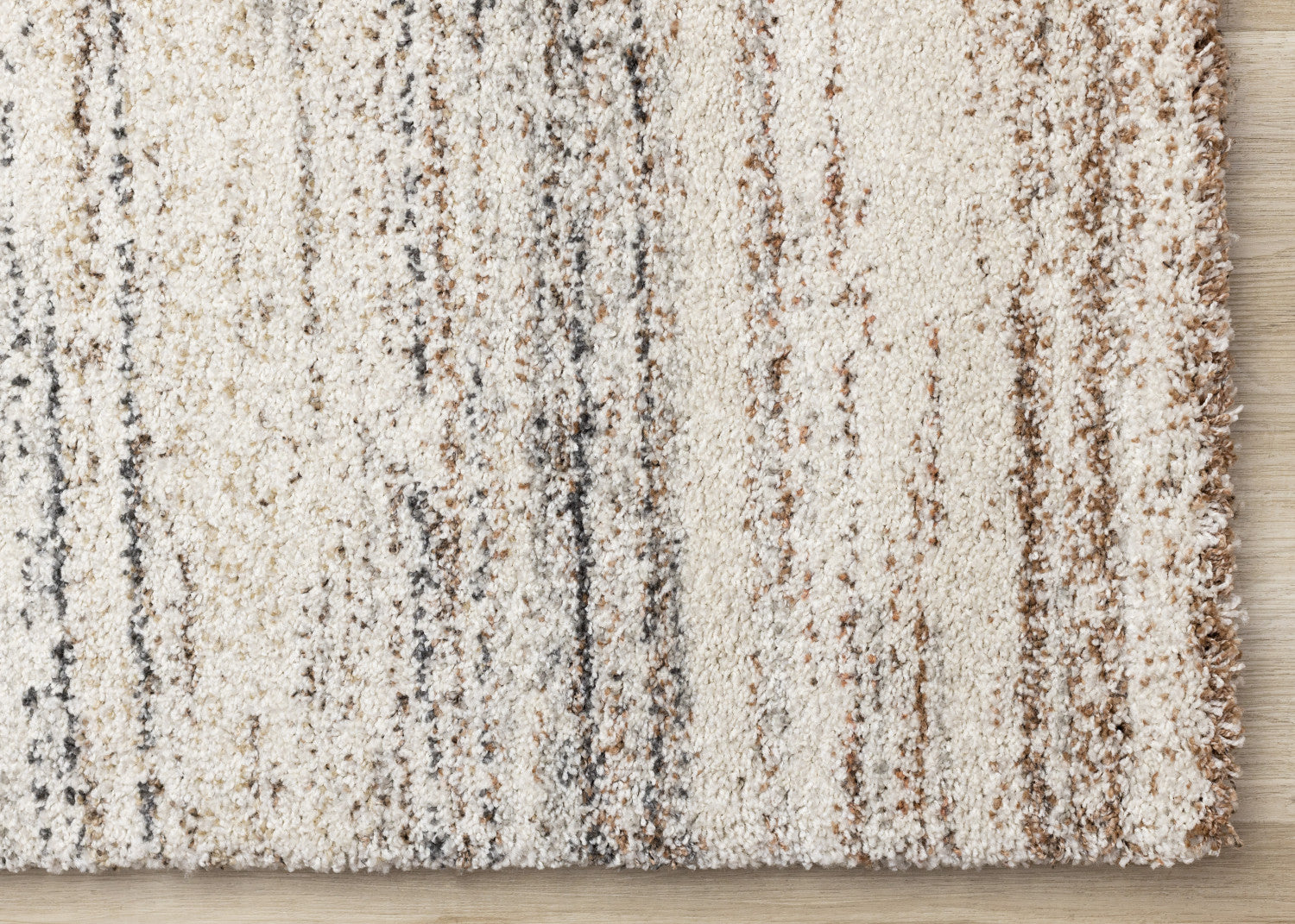 Marquee Soft Contemporary Area Rug - 5' X 8' - Cream/Rust