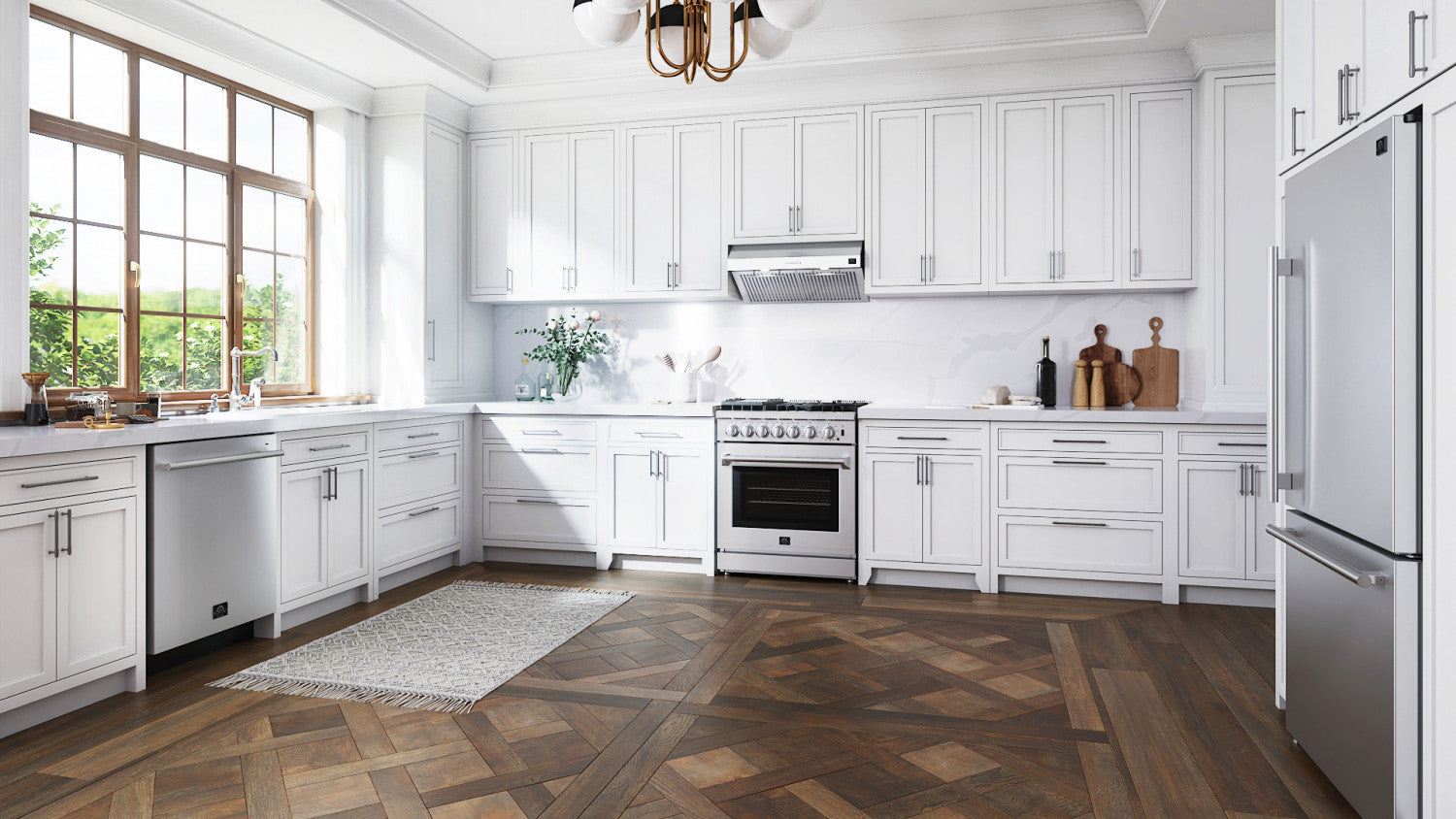 Forno Romano Stainless Steel Built-in Top Control Dishwasher (52 dBa) - FDWBI8035-24S