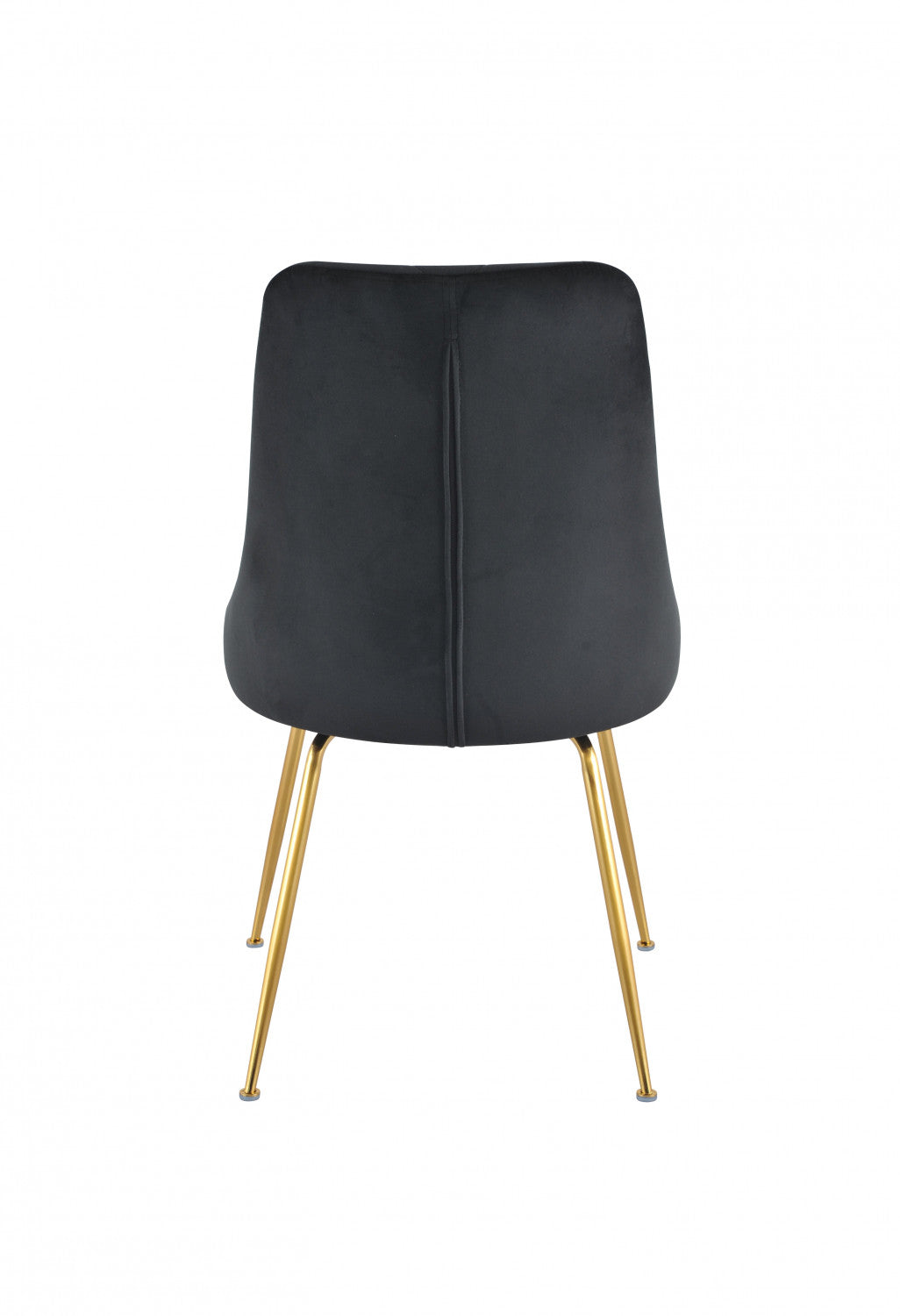 Peacock Velvet Dining Chair - Black/Gold - Set of Two