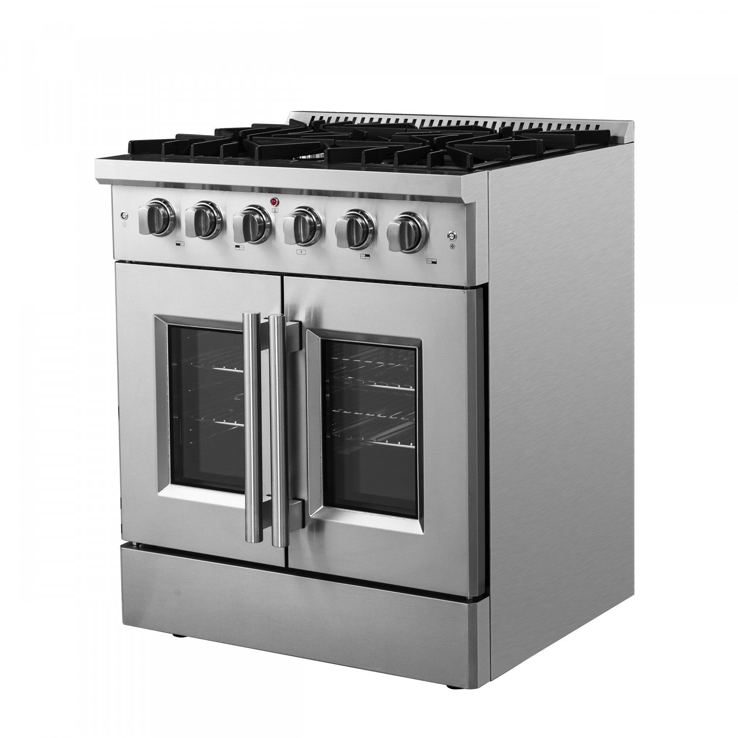 Forno Galiano 30" Stainless Steel French Door Freestanding Gas Range (4.32 Cu. Ft.) - FFSGS6444-30