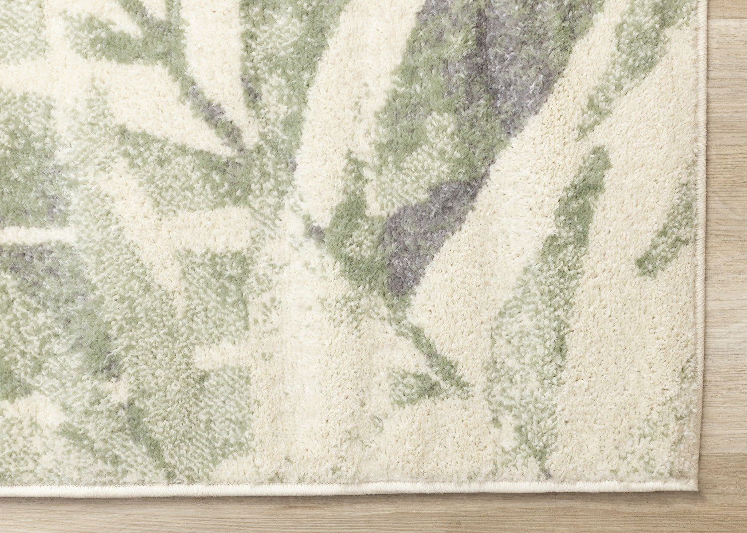 Elise Contemporary Botanical Area Rug - 5' X 8' - Cream/Green