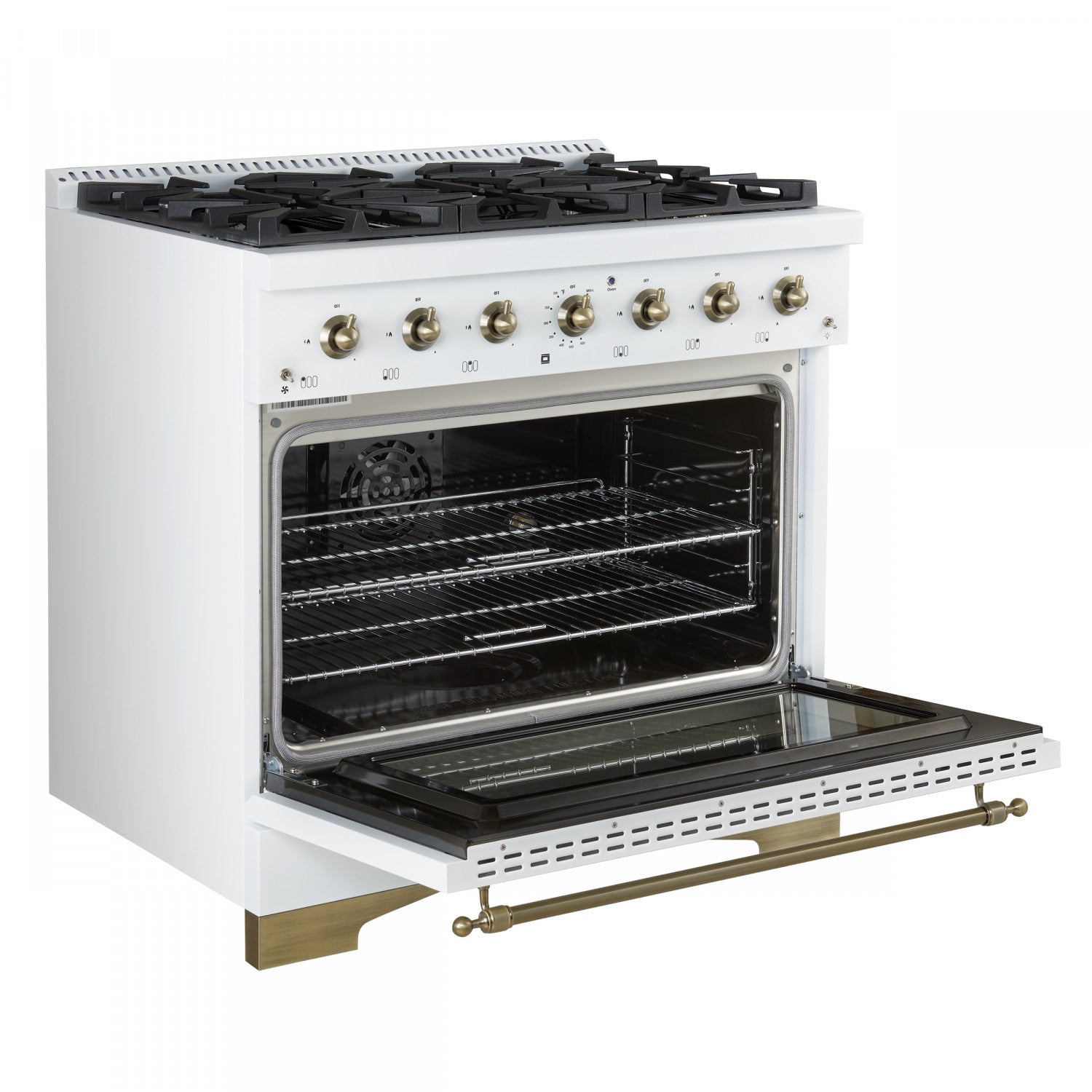 Forno Antico 36" White Dual Fuel Range (4.5 Cu. Ft.) - FFSGS6113-36WHT