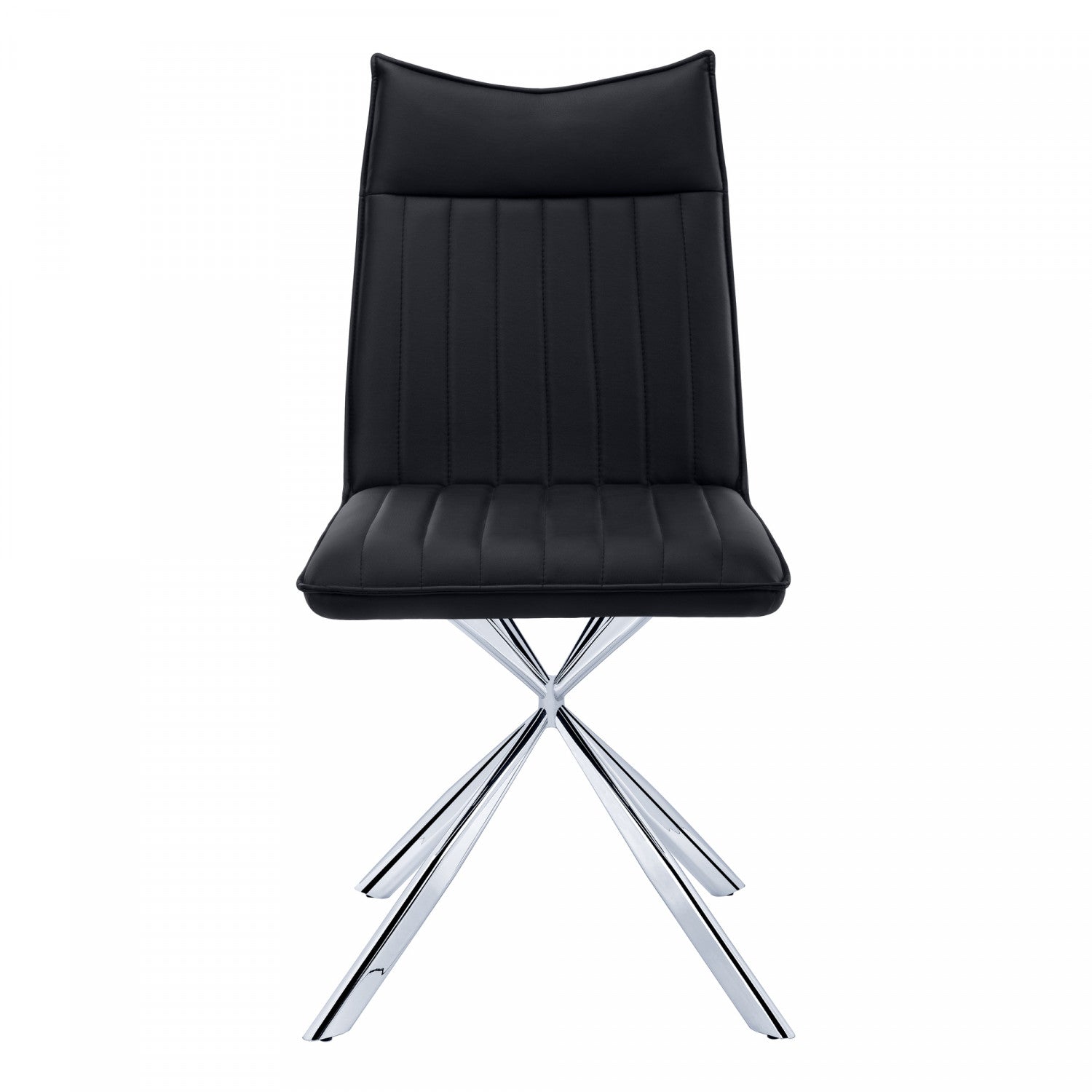 Fulton Dining Chair - Black/Chrome - Set Of Two