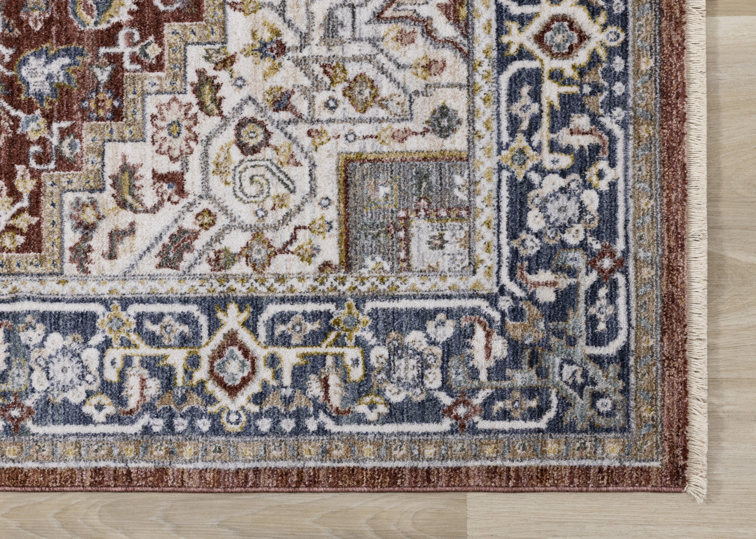 Macie Traditional Area Rug - 8' X 11' - Red/Cream