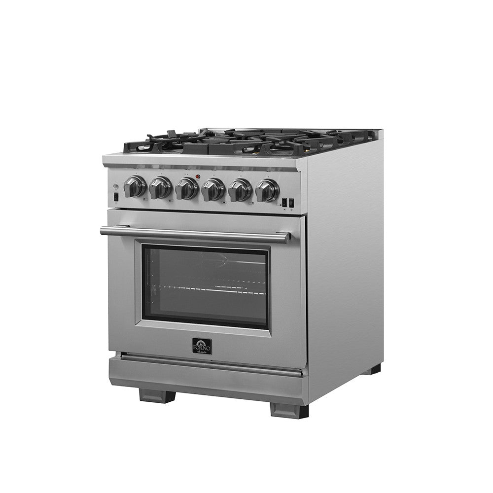 Forno Capriasca 30" Stainless Steel Freestanding Gas Range (4.32 Cu. Ft.) - FFSGS6260-30