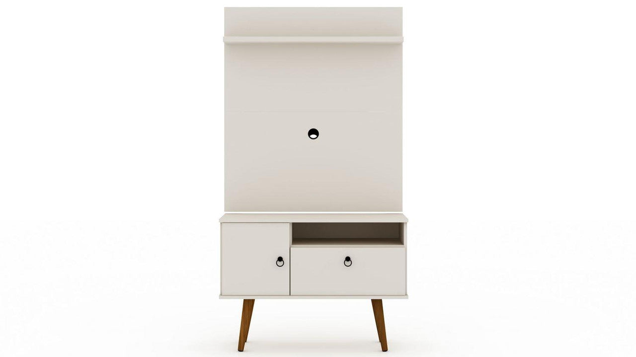 Otuken 35" TV Stand and Panel Set - Off White