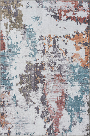 Jaipur Tapis (5 pi X 8 pi) lavable – multicolore