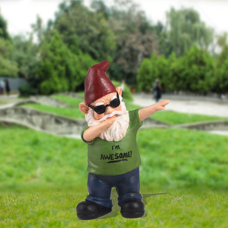 Notty Gnome - III Statue - Green/ Blue