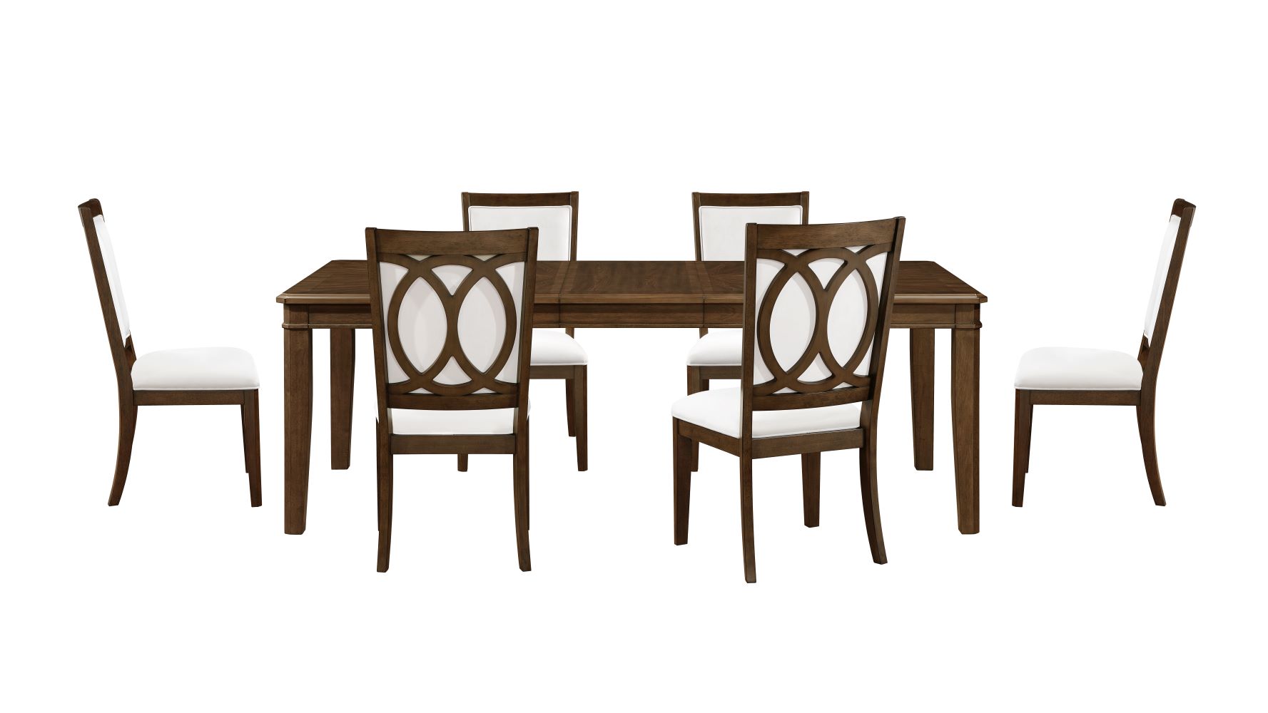 Spice 7-Piece Extendable Dining Set - Dark Cherry, Beige
