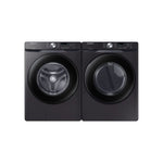 Samsung Black Stainless Steel Front-Load Washer (5.2 cu. ft.) & Black Stainless Steel Electric Dryer (7.5 cu. ft.) - WF45T6000AV/A5/DVE45T6005V/AC