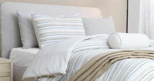 Cotton House 7-Piece King Comforter Set - Strips