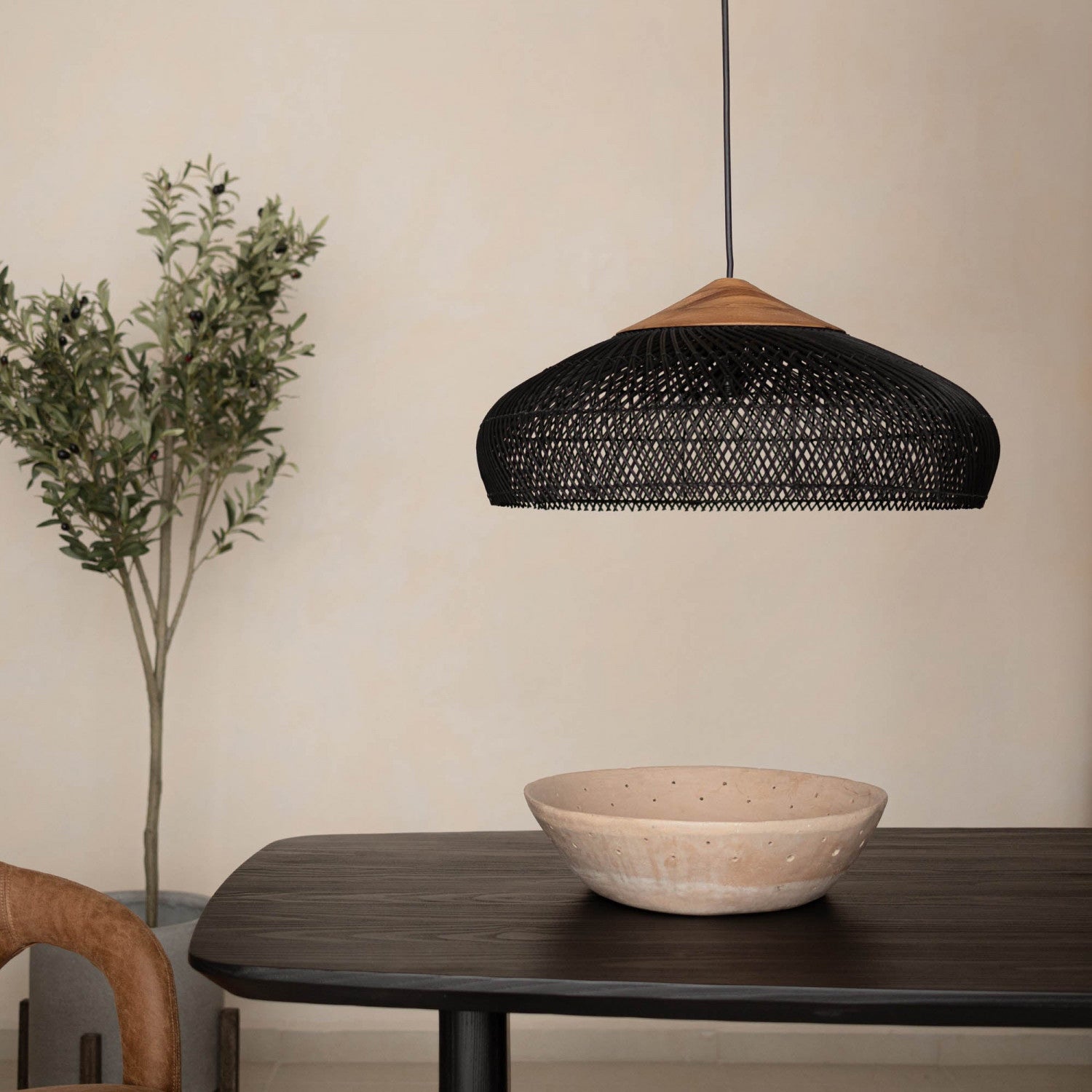 Bayan Banjo Pendant Large - Black