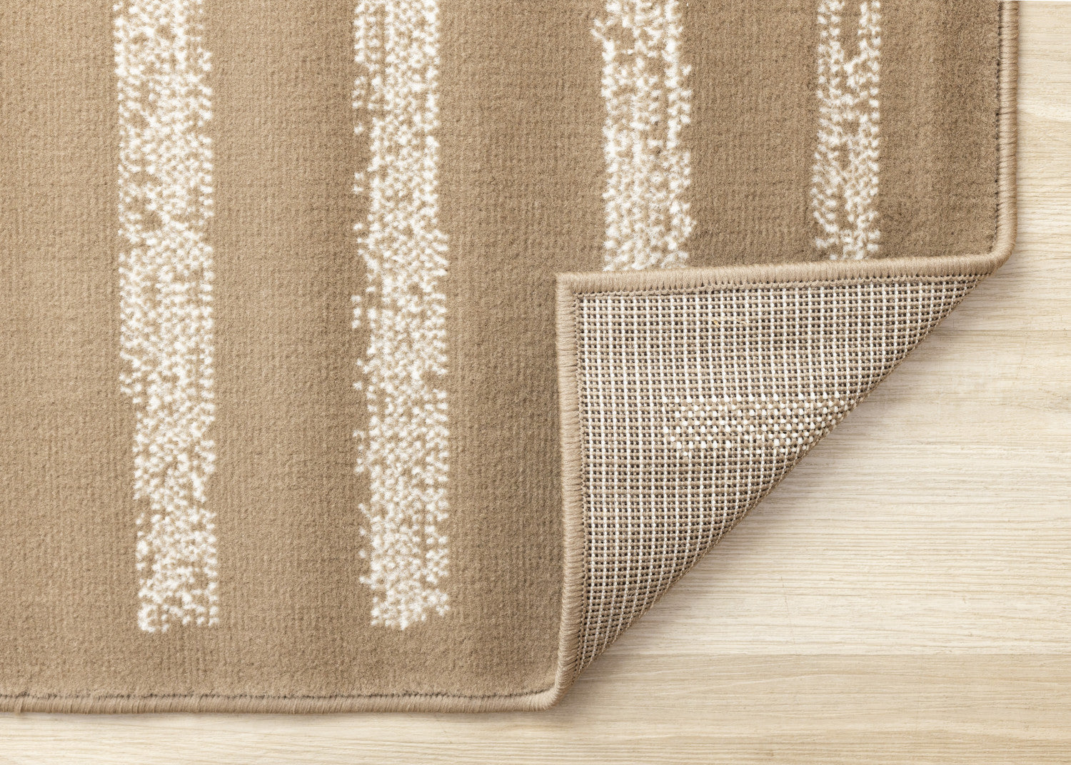 Functional Contemporary Lines Area Rug - 8' X 11' - Brown/Cream