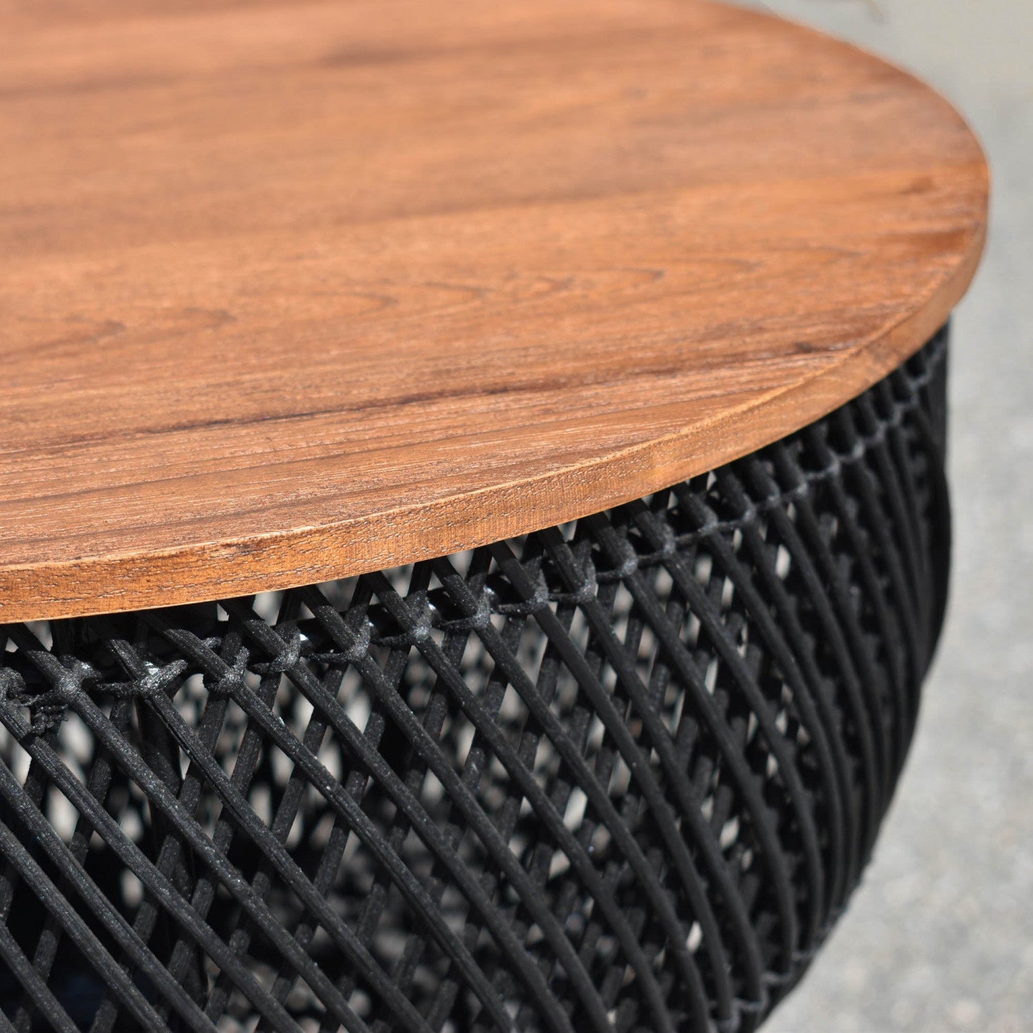Bayan Wave Side Table - Black