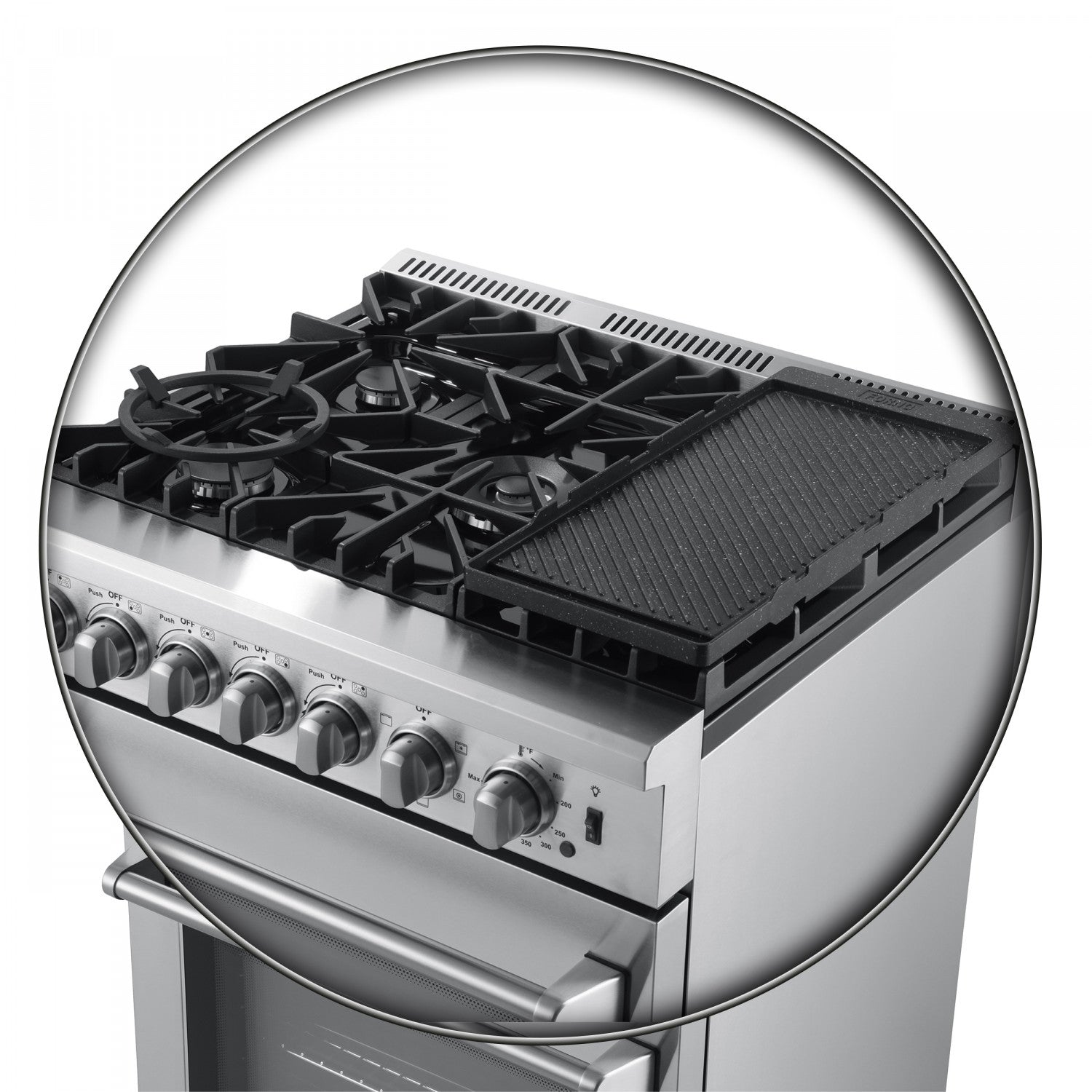 Forno Lazio Stainless Steel Dual Fuel Range with True Convection and Air Fry (4.32 Cu. Ft.) - FFSGS6196-30