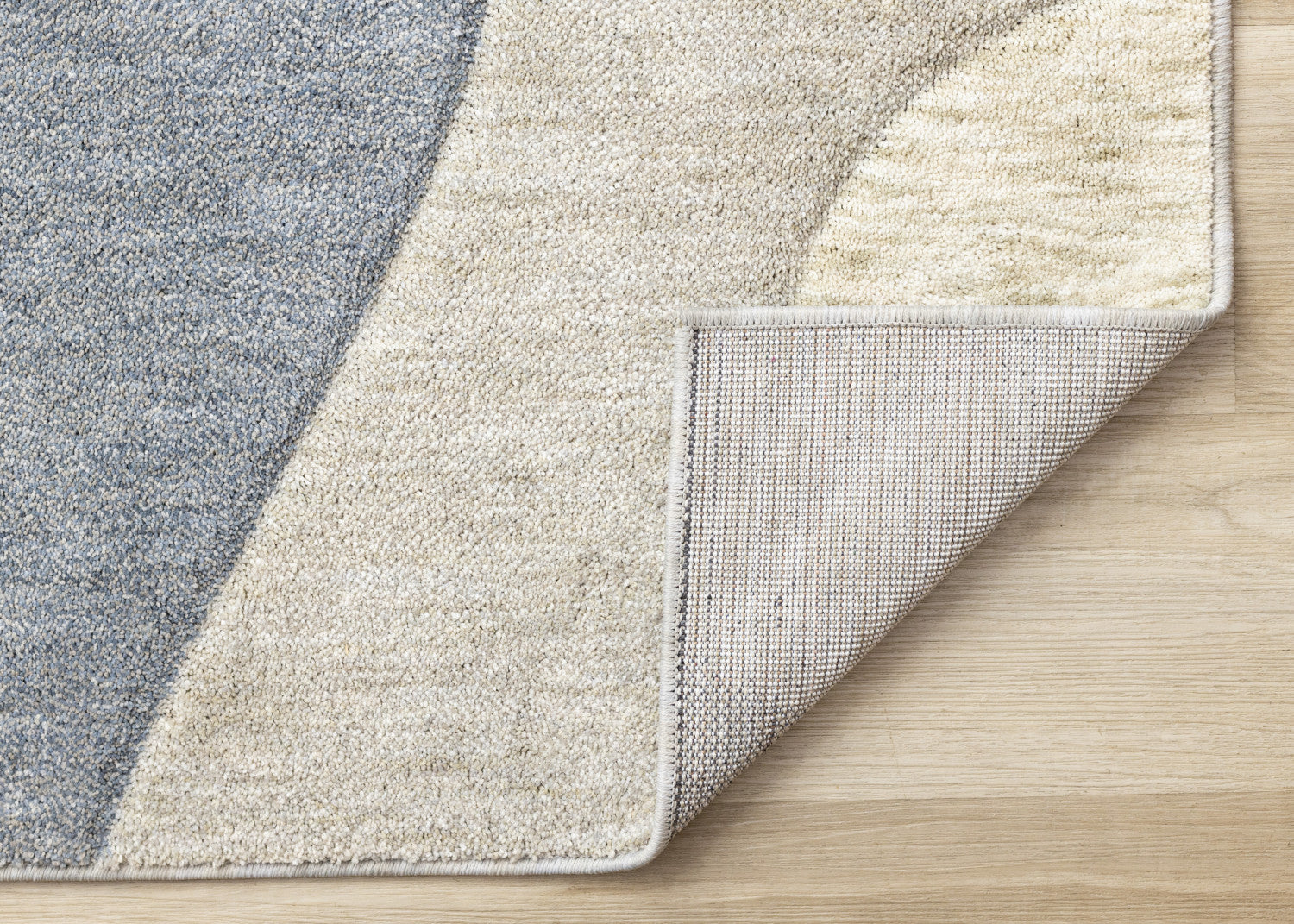 Recycled Polyester Modern Teardrop Area Rug - 8' X 11' - Blue/Grey