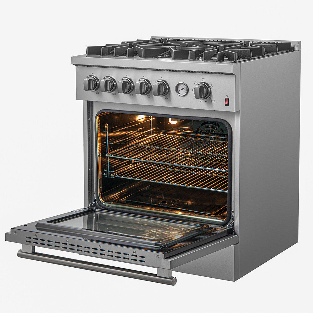 Forno Giovanni 30" Stainless Steel Freestanding Gas Range (4.32 Cu. Ft.) - FFSGS6274-30