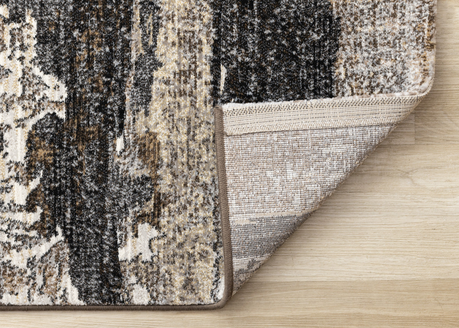 Allure Modern Dark Area Rug - 5' X 8' - Black/Brown