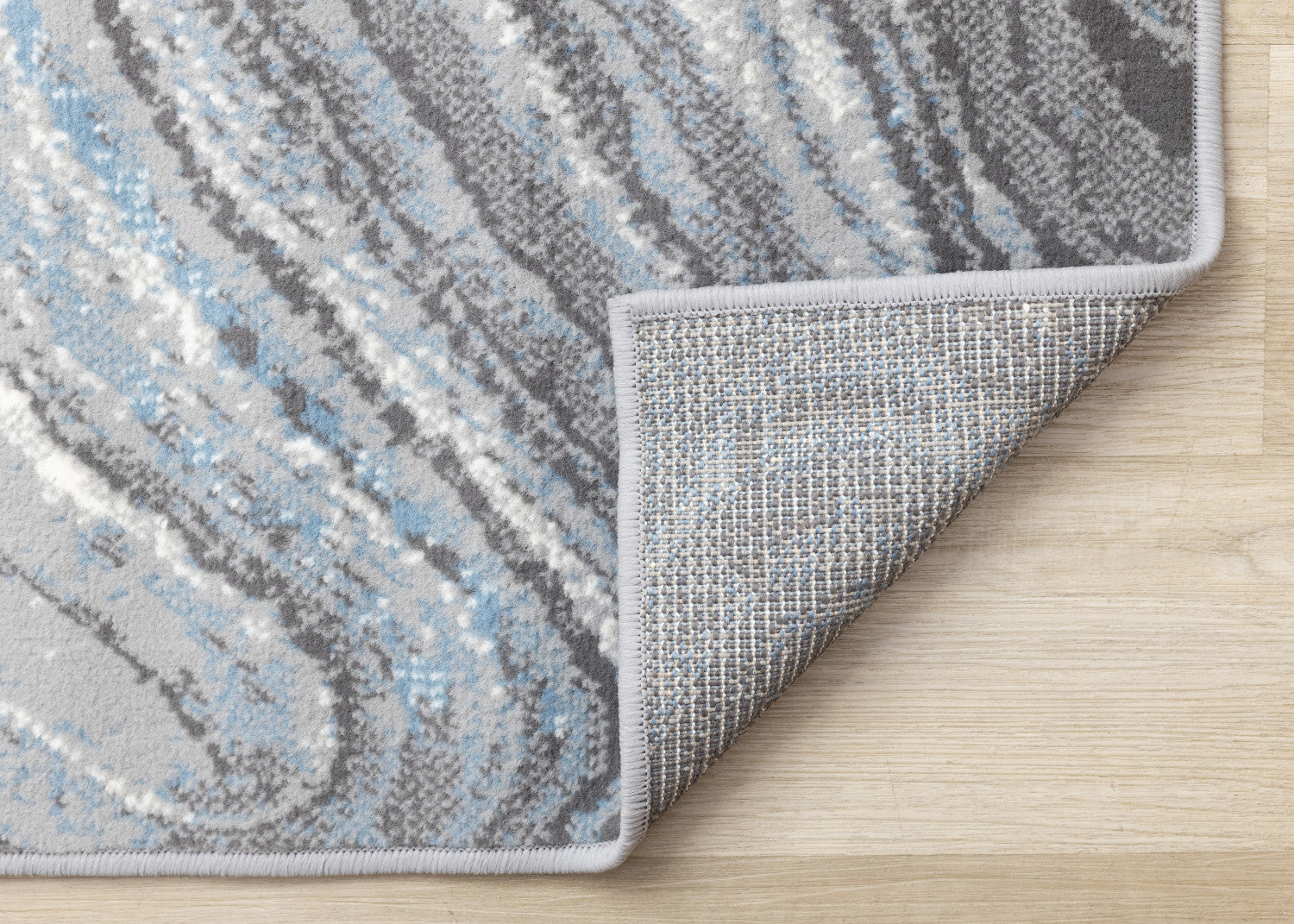 Functional Modern Area Rug - 7' X 10' - Blue/Grey