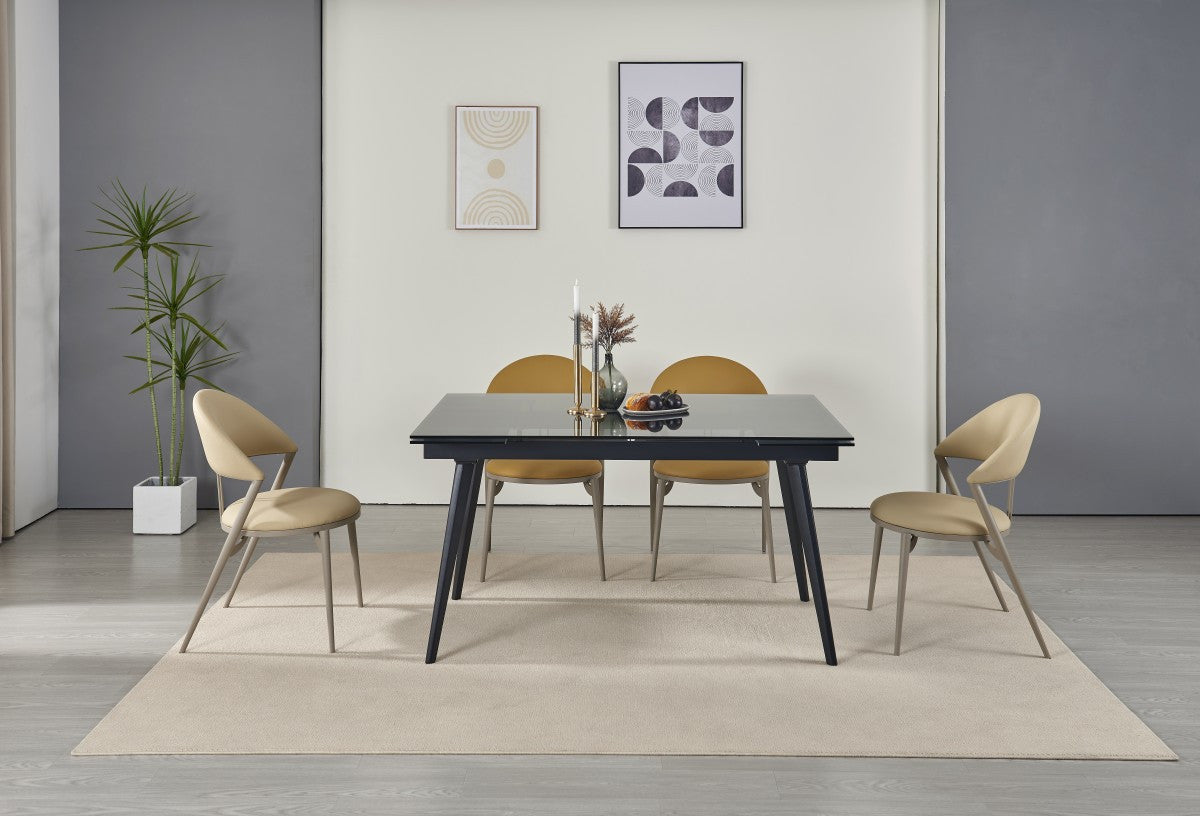 Makena Extendable Dining Table - Black