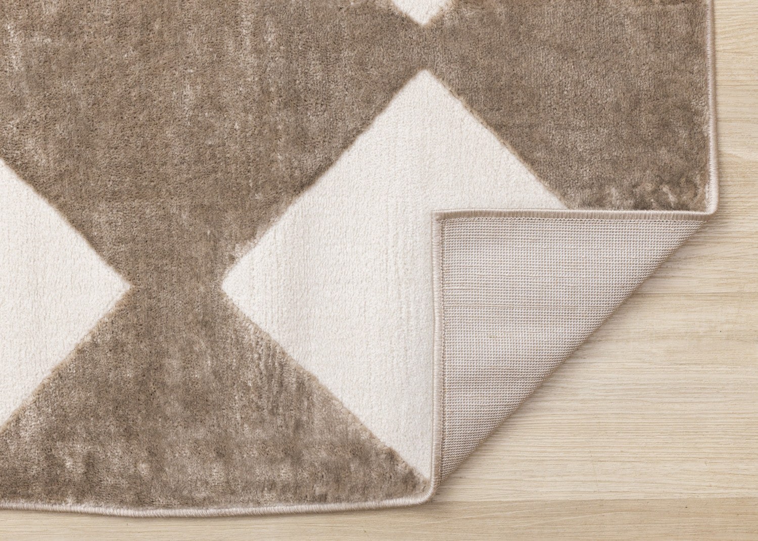 Logan Modern Diamonds Area Rug - 8' X 11' - Brown/Cream