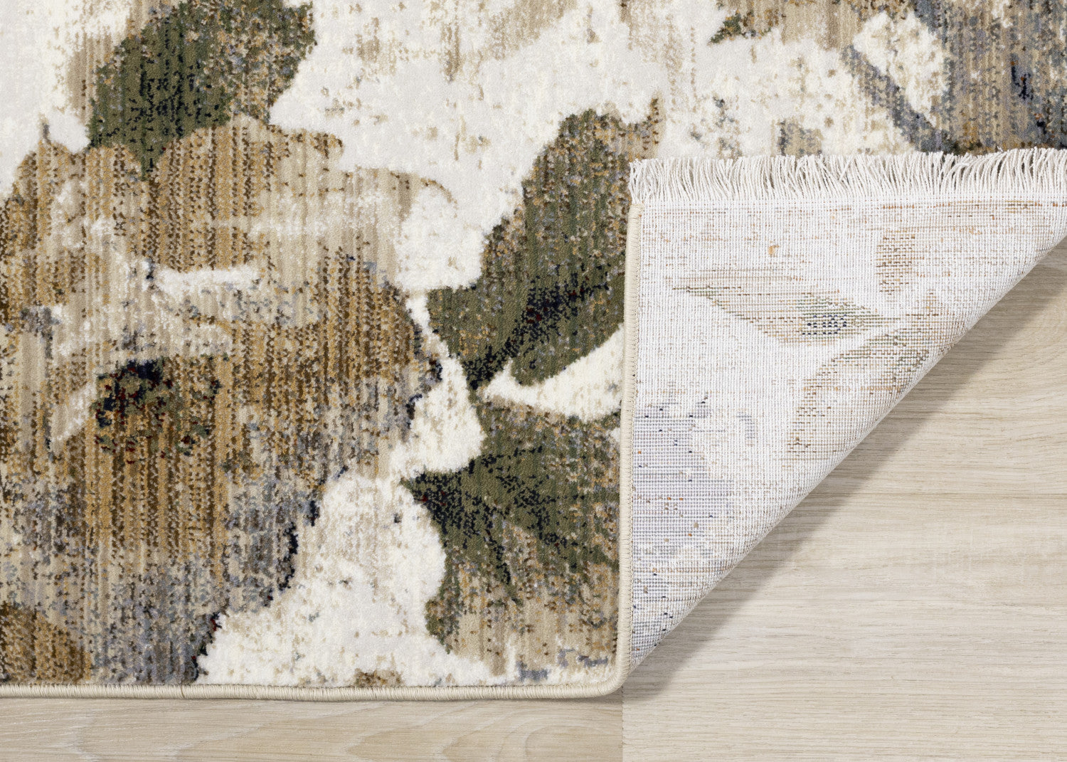 Sterling Contemporary Floral Area Rug - 5' X 8' - Cream/Green/Rust