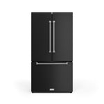 Thor Kitchen - Gordon Ramsay Collection 36" 20.3 Cu. Ft. Matte Black Counter-Depth French Door Refrigerator with Ice Maker - RF3621CTD00-SS