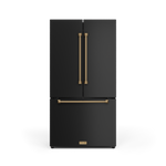 Thor Kitchen - Gordon Ramsay Collection 36" 20.3 Cu. Ft. Matte Black Counter-Depth French Door Refrigerator with Ice Maker - RF3621CTD00-BRZ