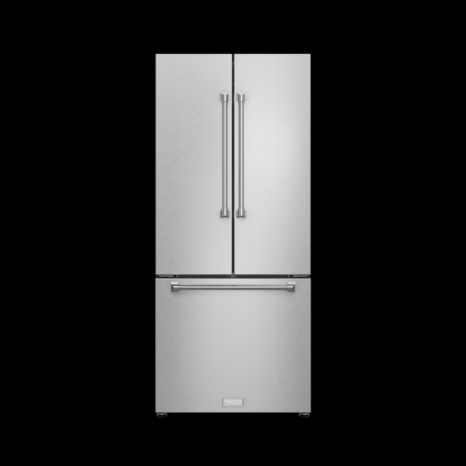 Thor Kitchen - Gordon Ramsay Collection 30" 17.5 Cu. Ft. Stainless Steel Counter-Depth French Door Refrigerator with Ice Maker - RF3017FFD99