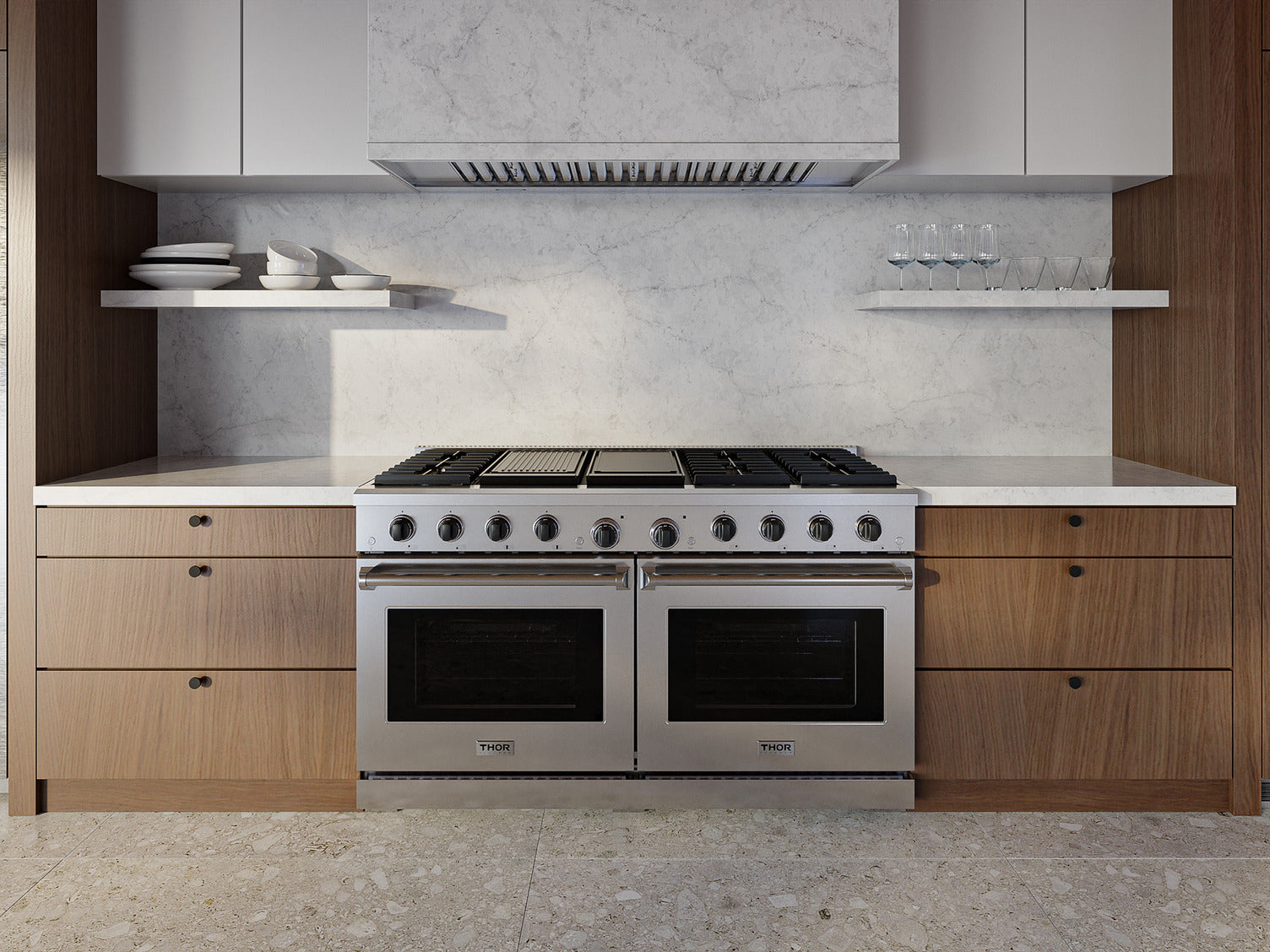 Thor Kitchen Stainless Steel Freestanding Gas Range (9.6 cu ft.) - LRG60E