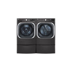 LG Black Steel Front-Load Washer (6.0 cu. ft.) & Electric Dryer (9.0 cu. ft.) - WM8900HBA/DLEX8900B