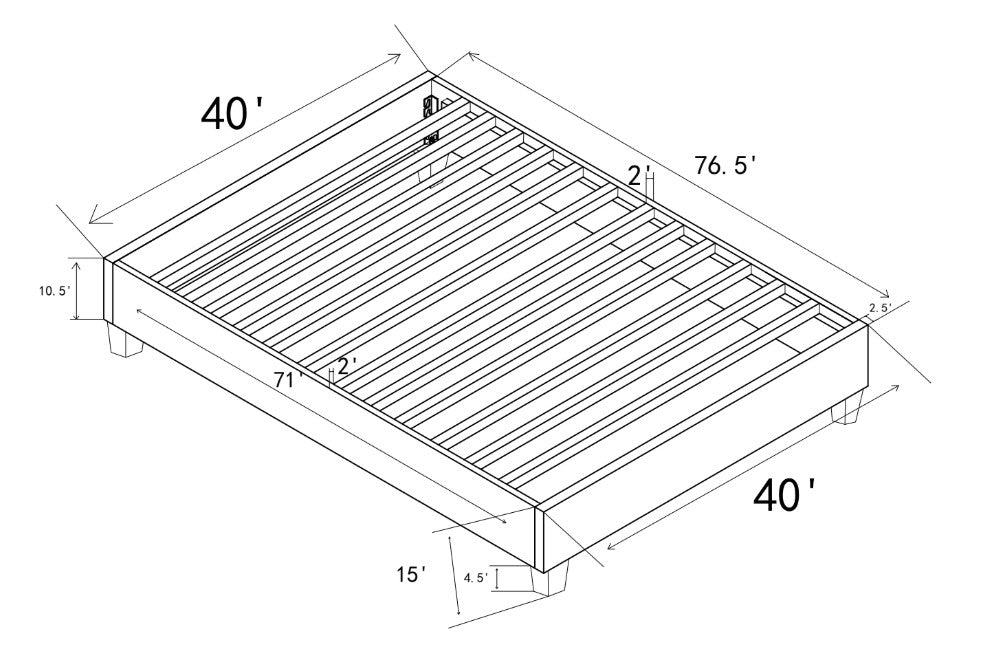 Meyer Twin Platform Bed Base - Grey