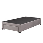 Brent Twin Platform Bed Base With Drawer - Grey