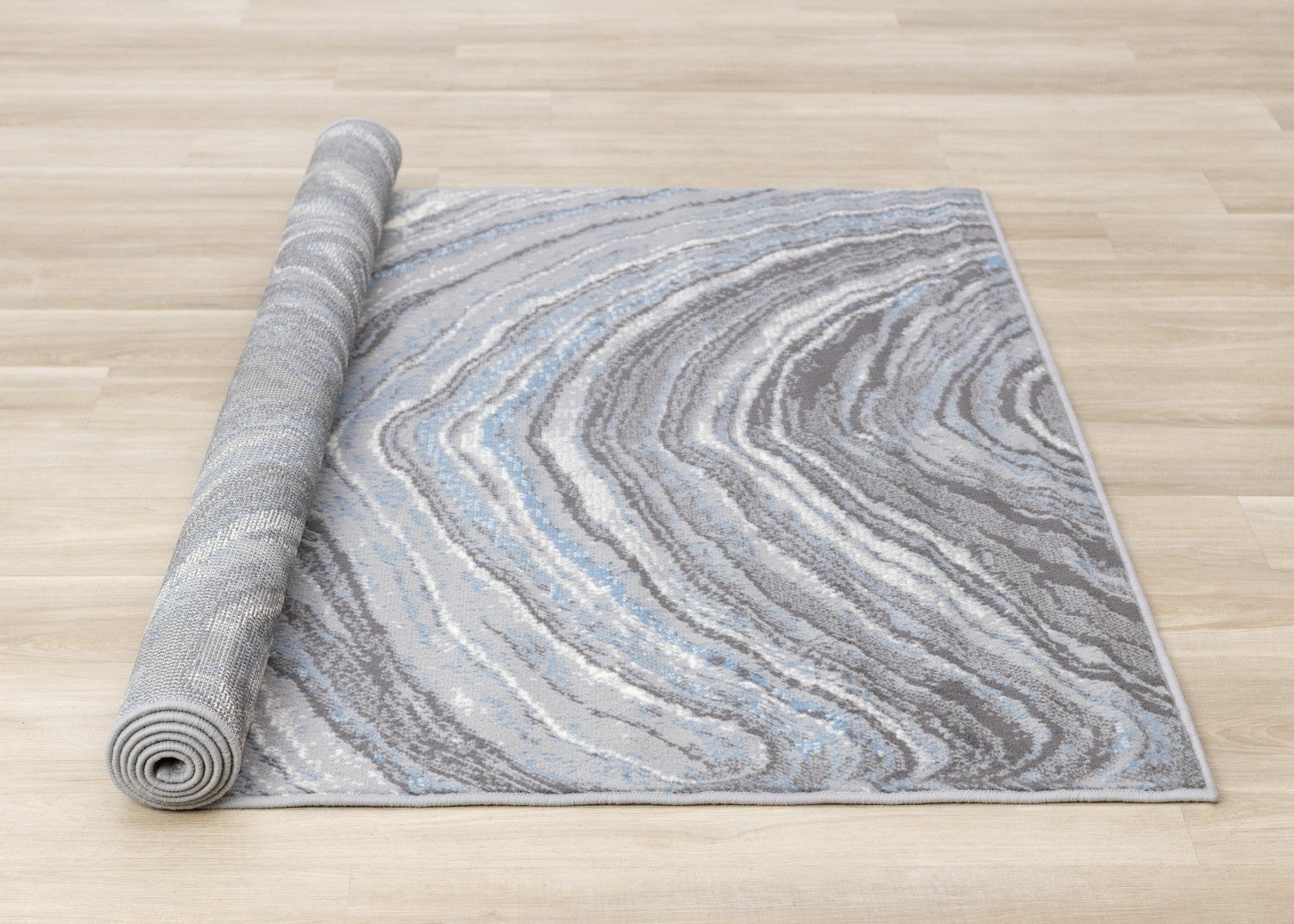 Functional Modern Area Rug - 5' X 8' - Blue/Grey