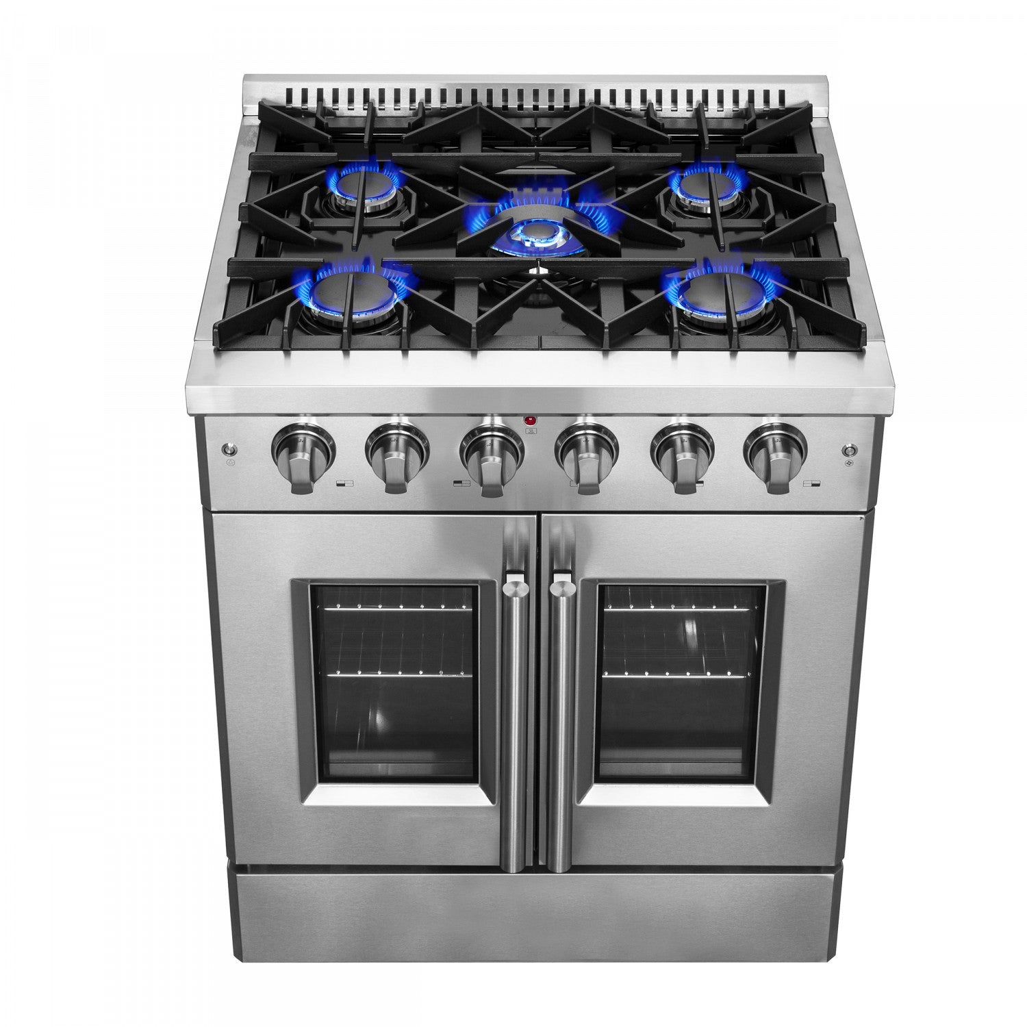 Forno Galiano 30" Stainless Steel French Door Freestanding Gas Range (4.32 Cu. Ft.) - FFSGS6444-30