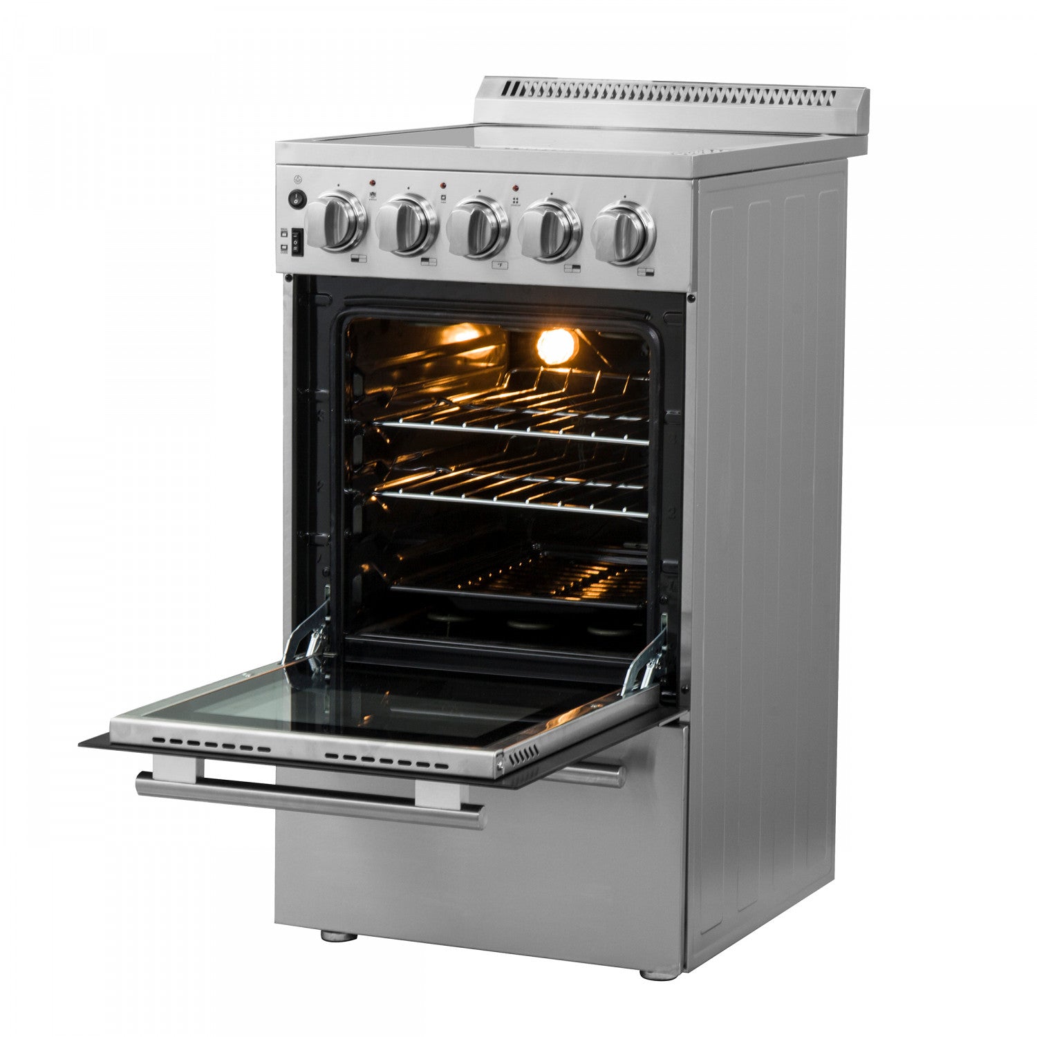 Forno Galiano 36" Stainless Steel French Door Electric Range with True Convection and Air Fry (5.36 Cu. Ft.) - FFSEL6917-36