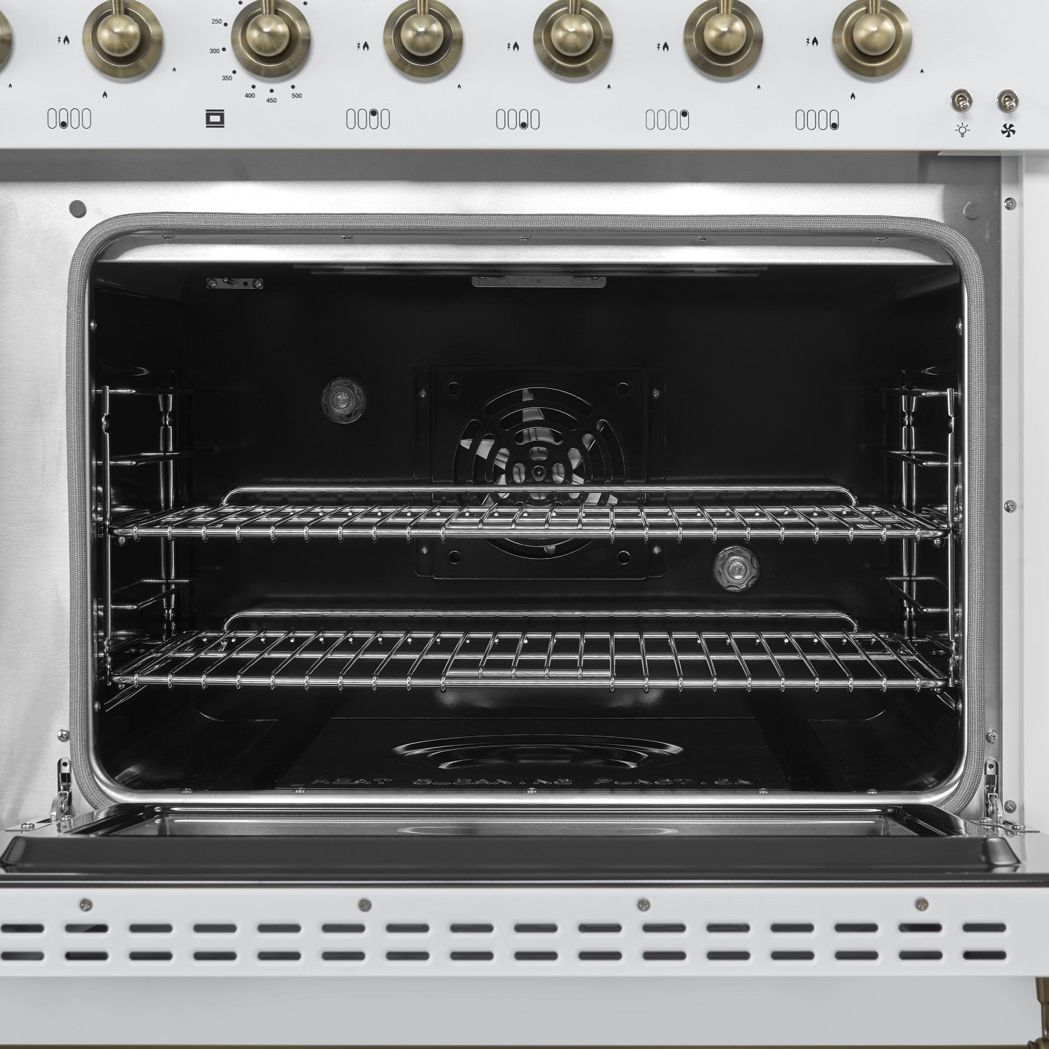 Forno Antico 48" White Freestanding Dual Fuel Double Oven Range (5.5 Cu. Ft.) - FFSGS6113-48WHT