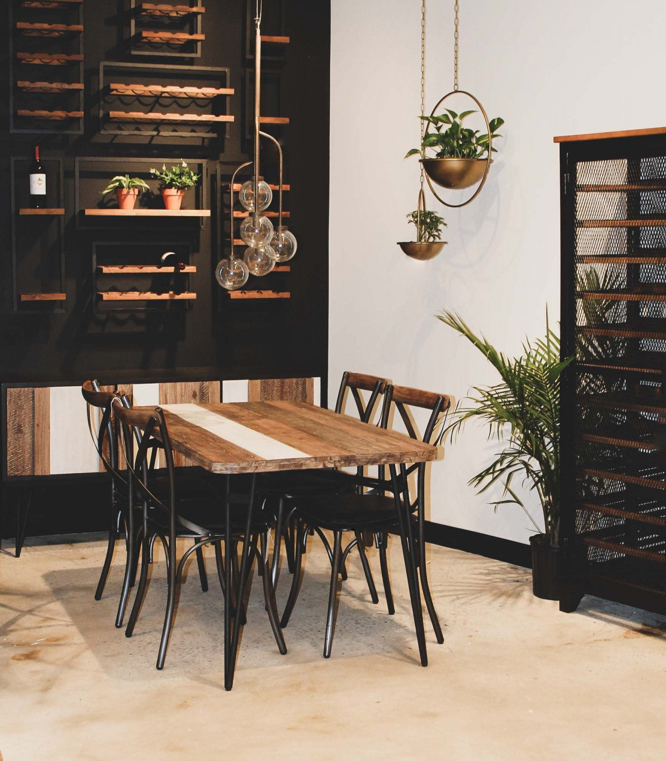 Bayan Metal Frame Wall Box III - Teak