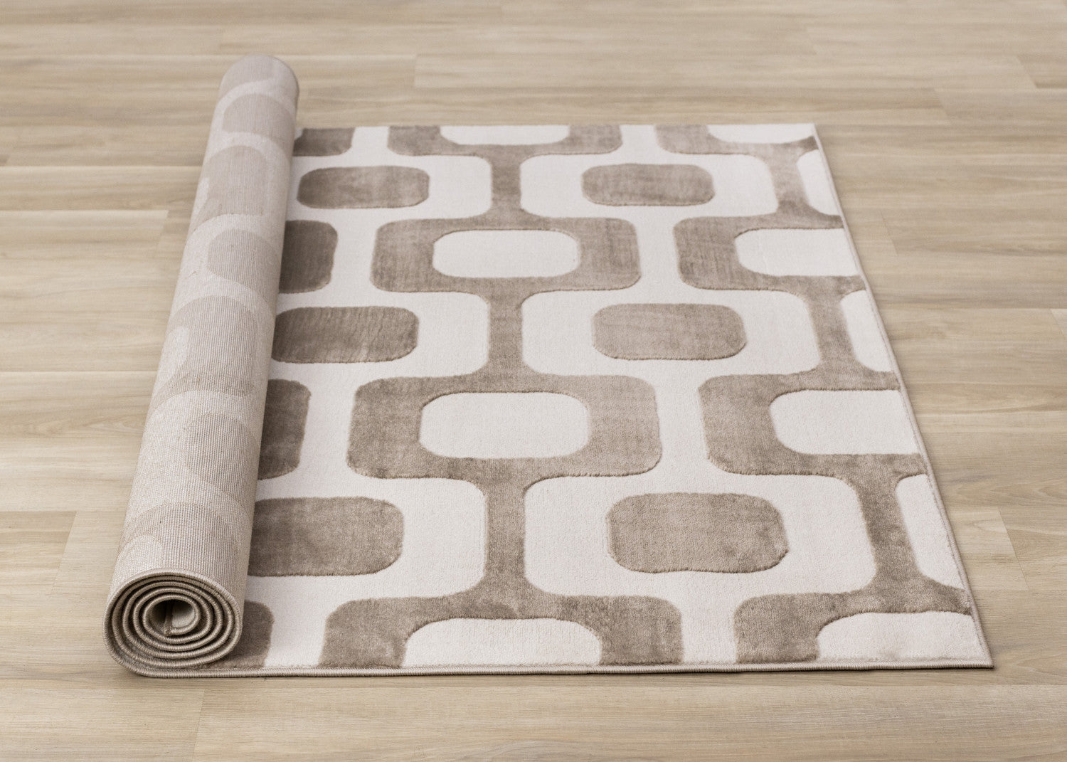 Logan Modern Vintage Area Rug - 5' X 8' - Brown/Cream