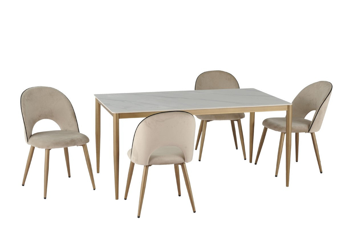 Dalva Dining Chair - Beige - Set of Two
