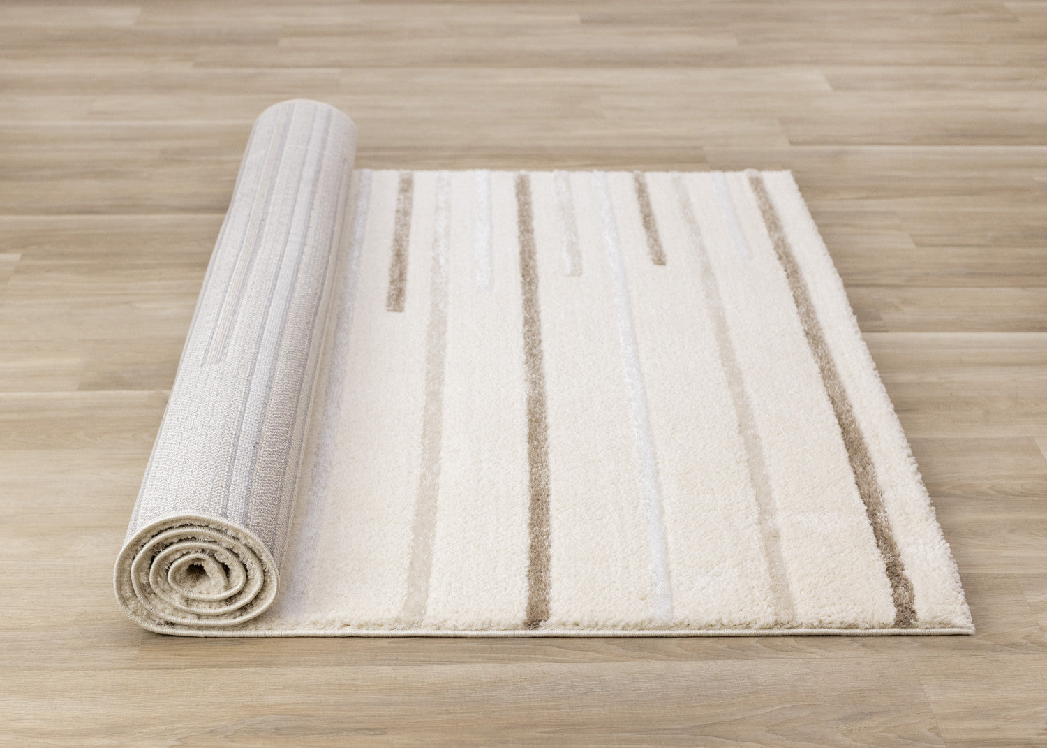 Sasha Soft Modern Lines Area Rug - 8' X 11' - Cream
