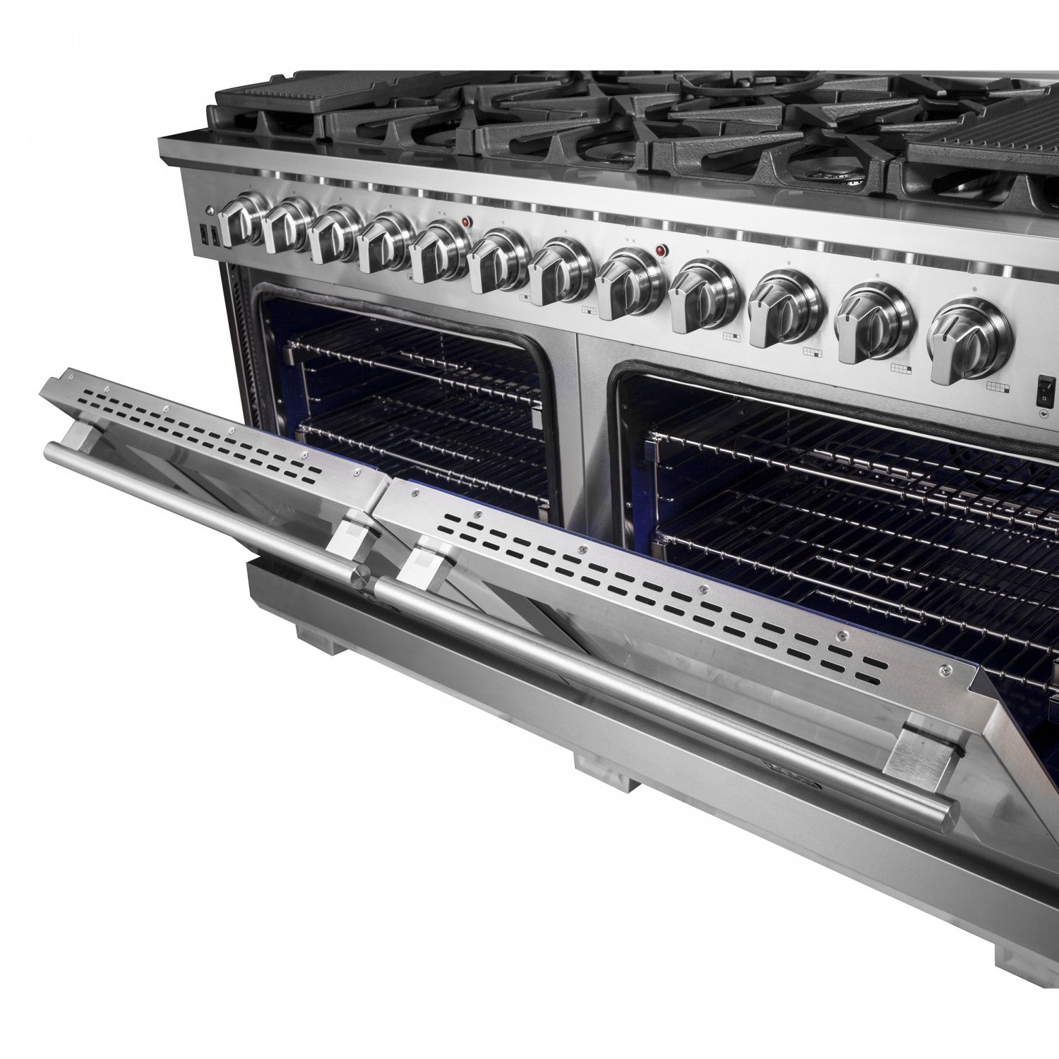 Forno Capriasca 60" Stainless Steel Freestanding Double Oven Gas Range (8.64 Cu. Ft.) - FFSGS6260-60
