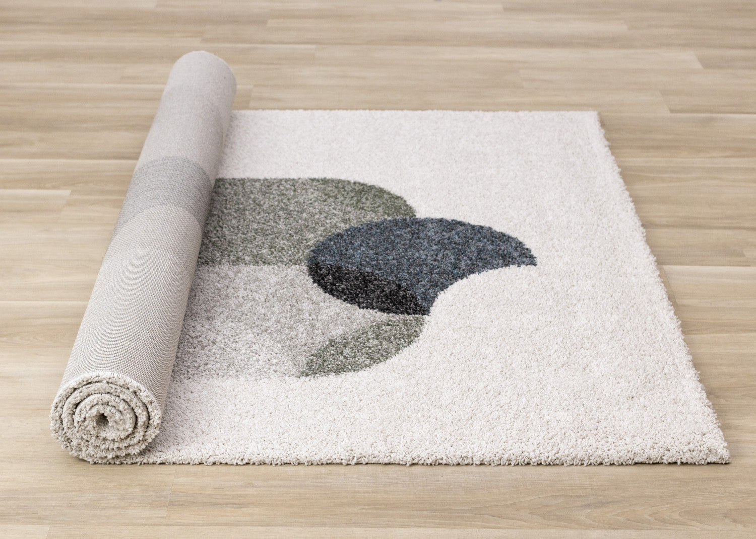 Misha Modern Geometric Area Rug - 5' X 8' - White/Grey